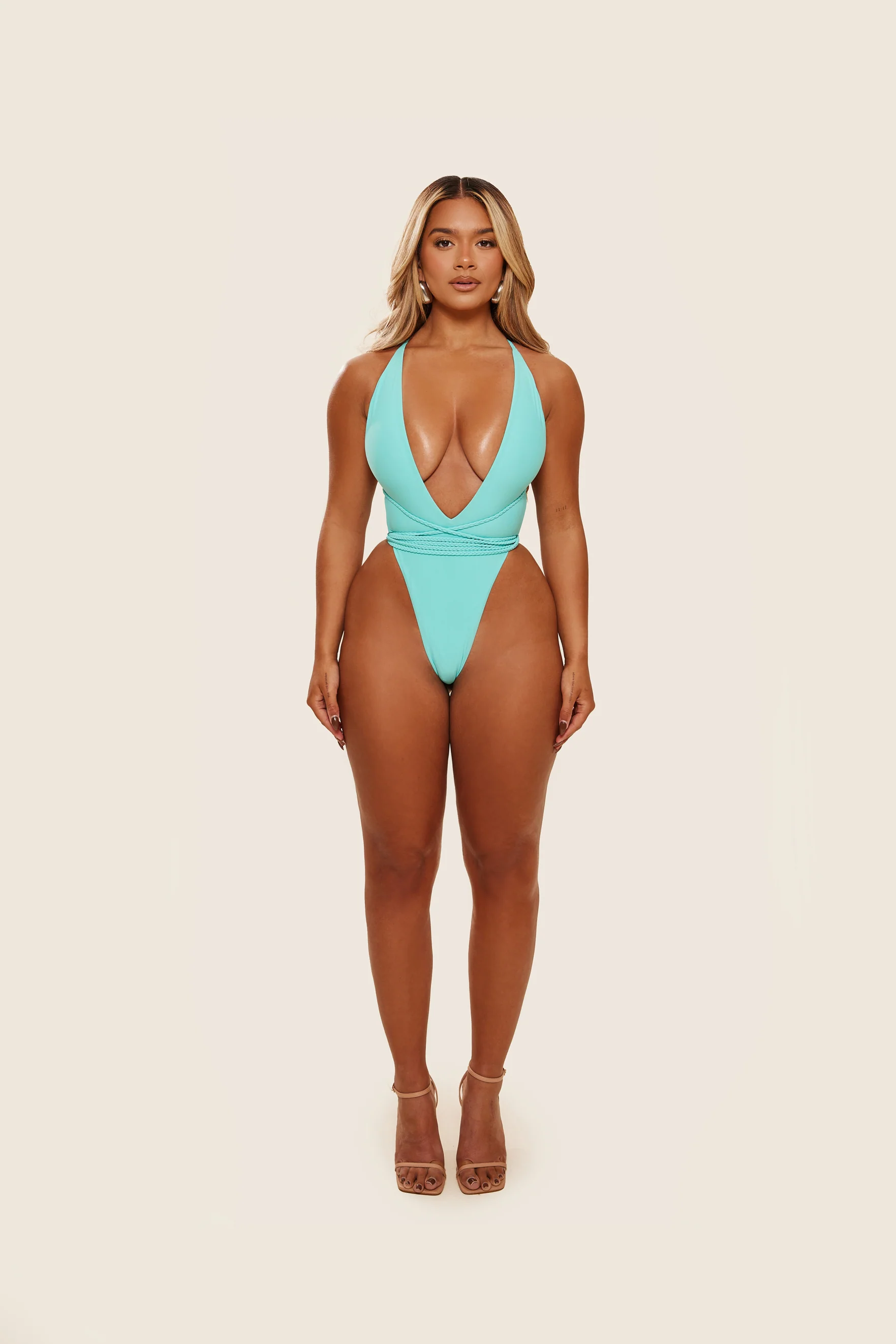 Fishtail Swim in Aqua Blue