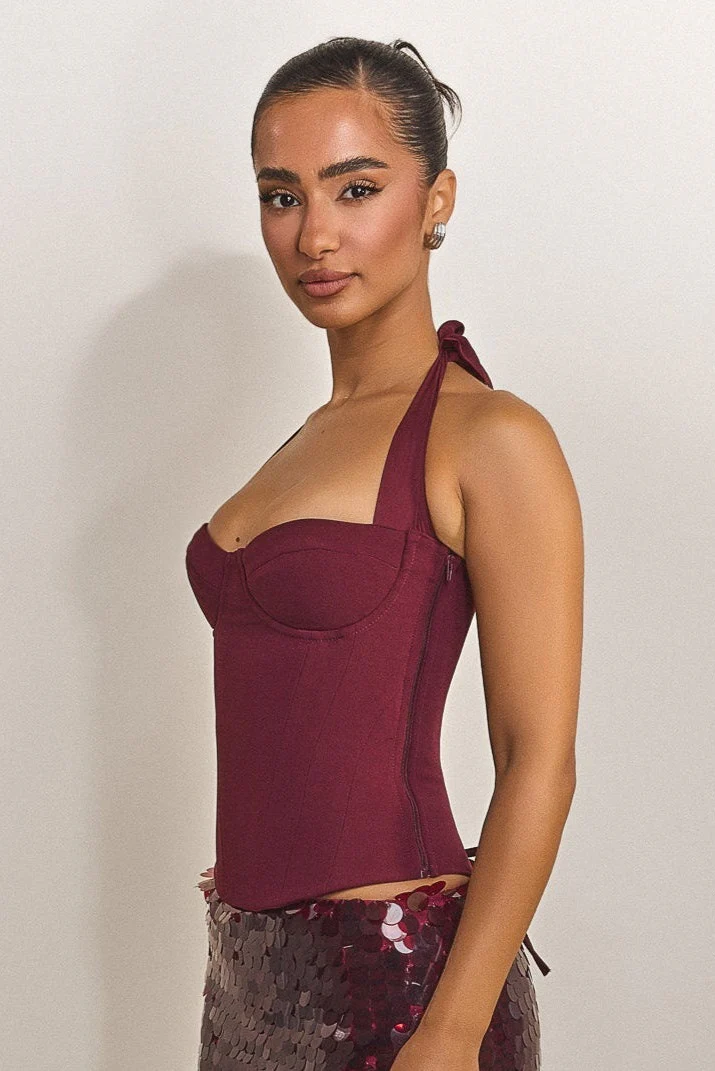 The Zadie Top in Wine - Image 4