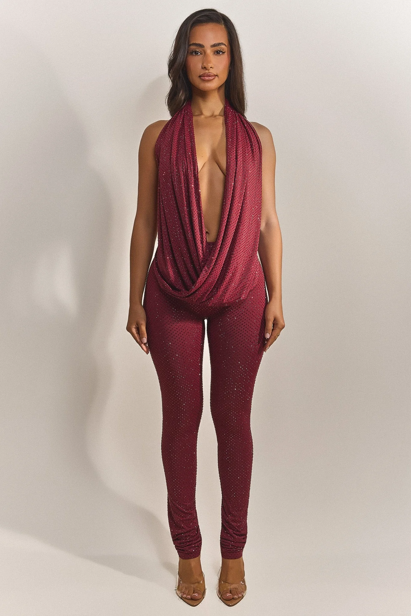 The Leia Leggings in Wine Hotfix