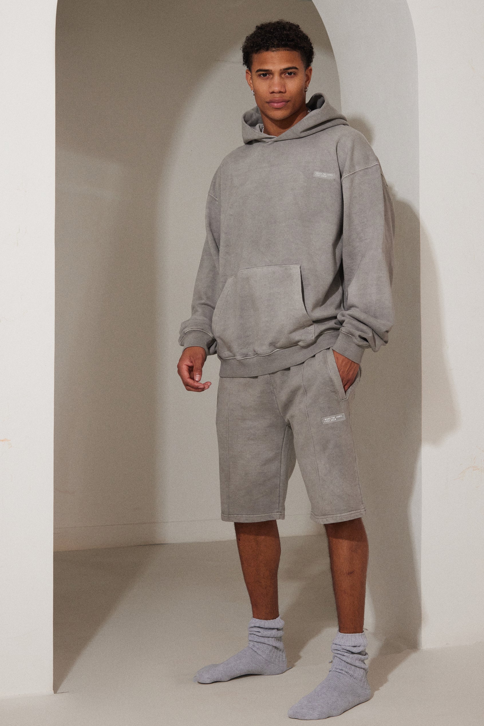 Men's Shorts in Grey Wash - Image 5