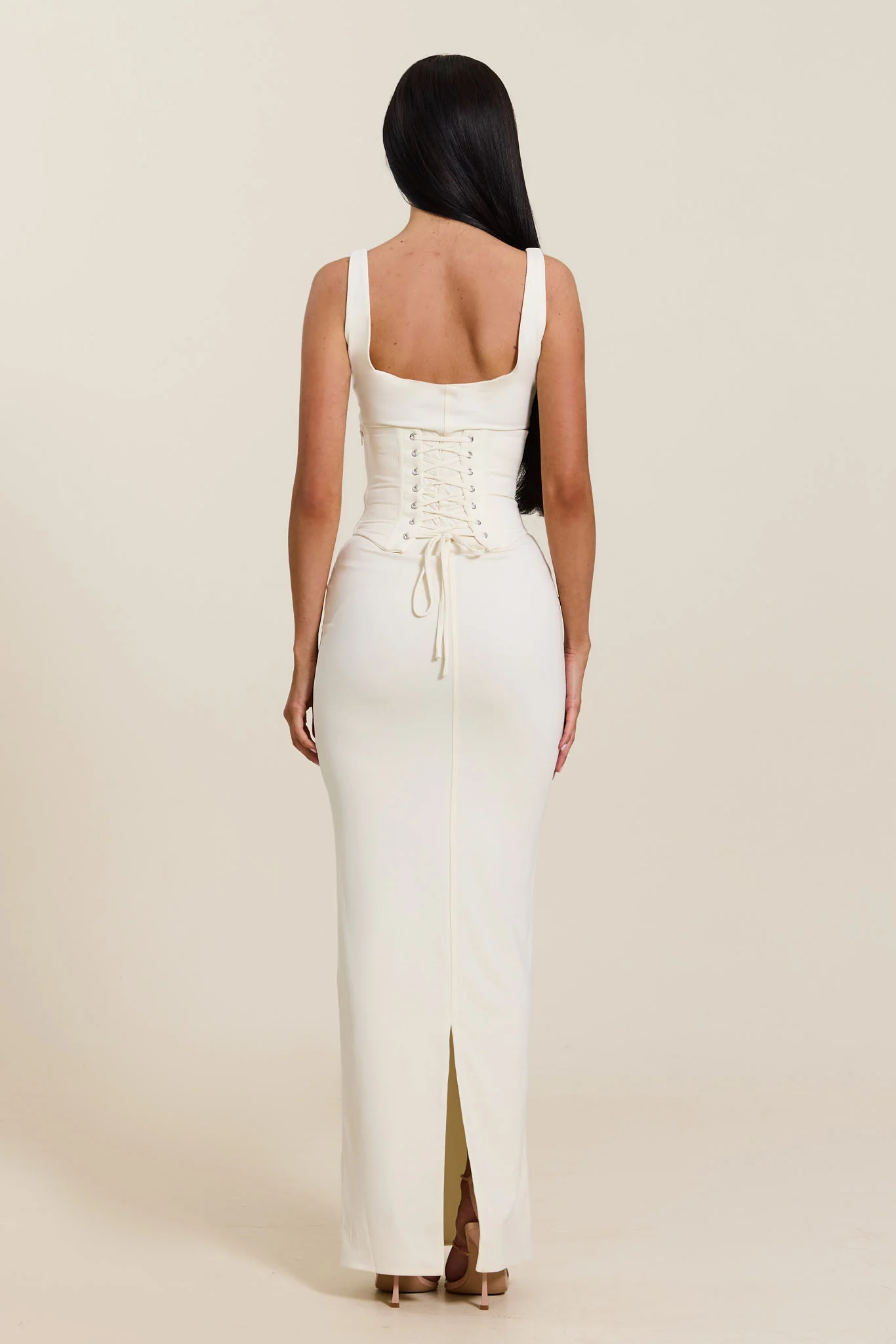 The Sandra Scoop Maxi in Cream - Image 3
