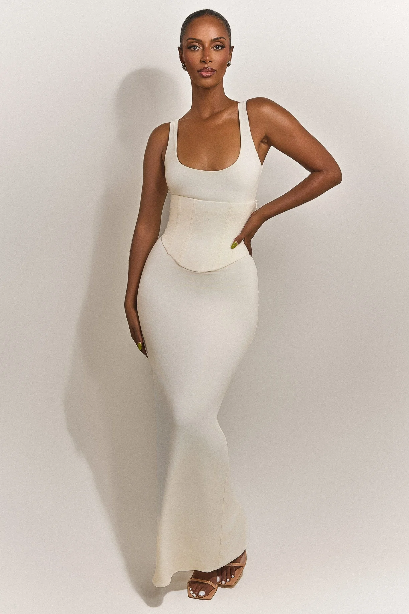 The Sandra Scoop Maxi in Cream - Image 8