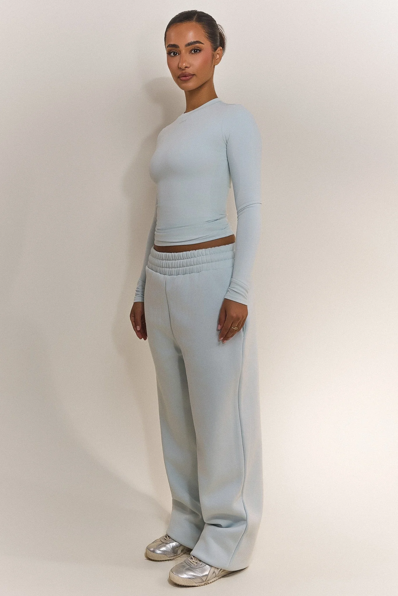 The Sculpt Long Sleeve Top in Baby Blue - Image 2