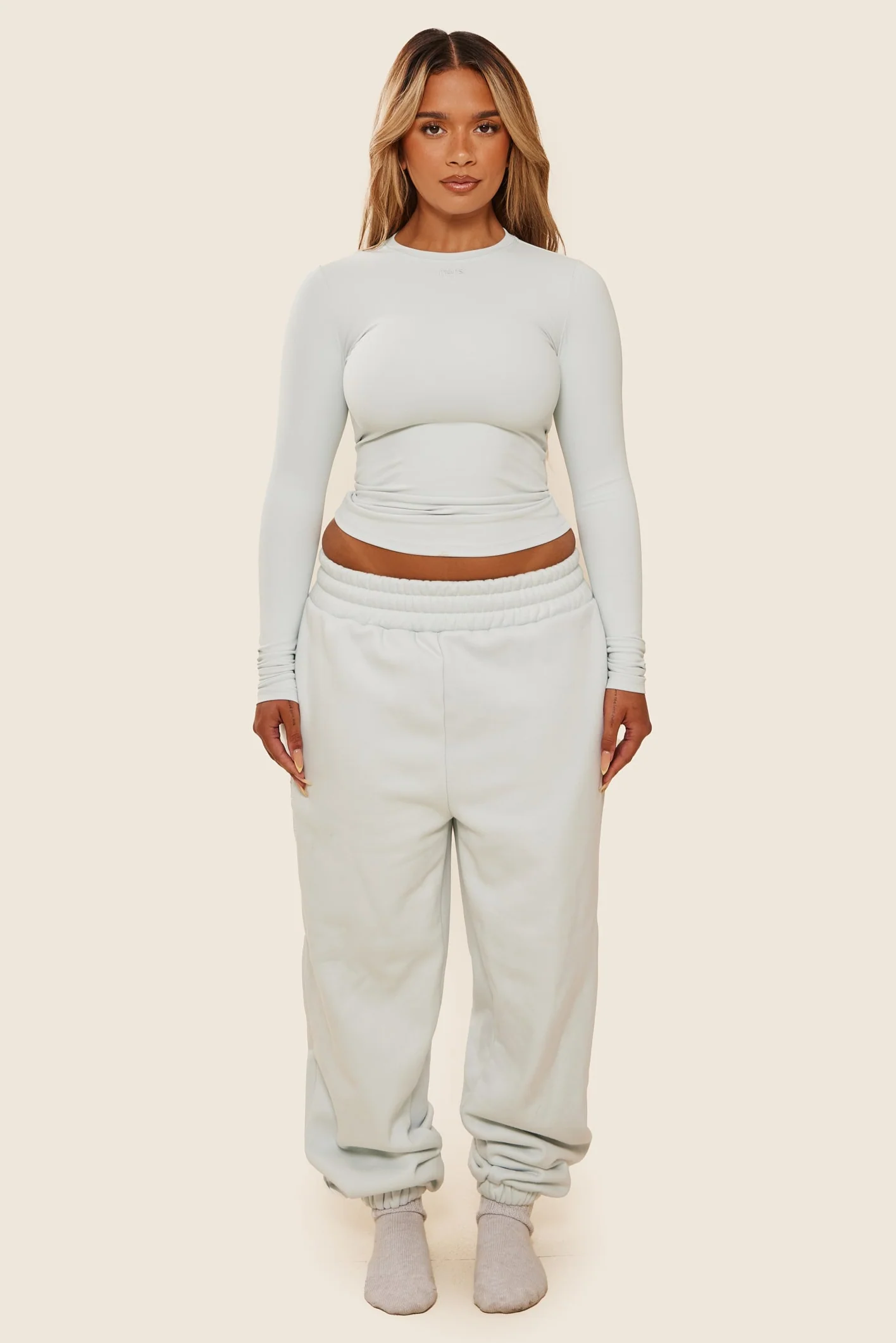 The Sculpt Long Sleeve Top in Baby Blue - Image 7