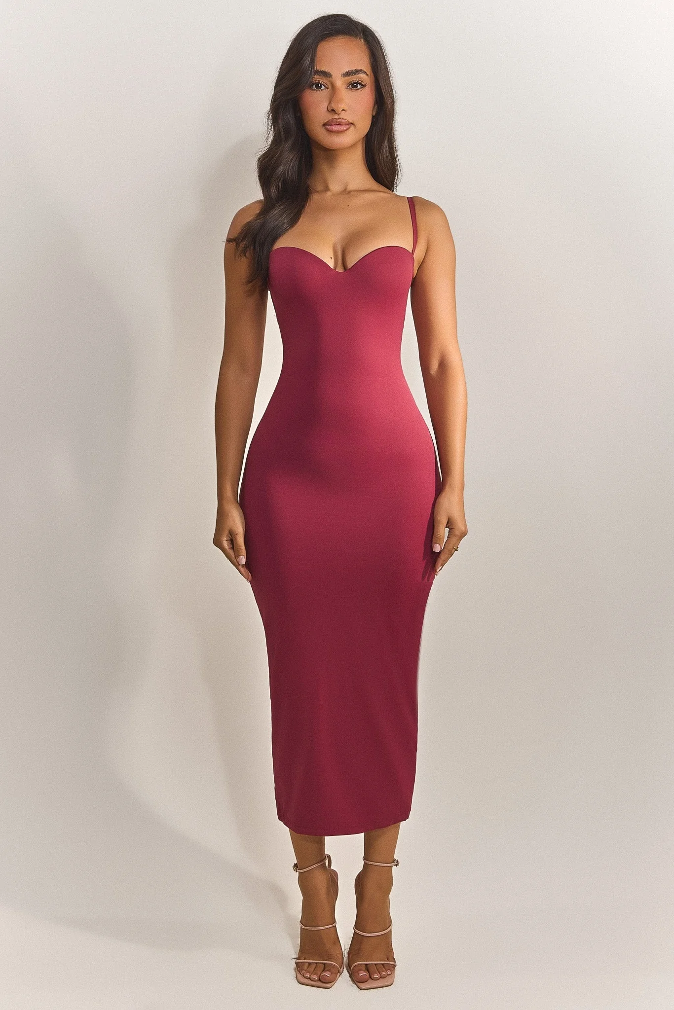 The Sculpt Midaxi in Red - Image 2