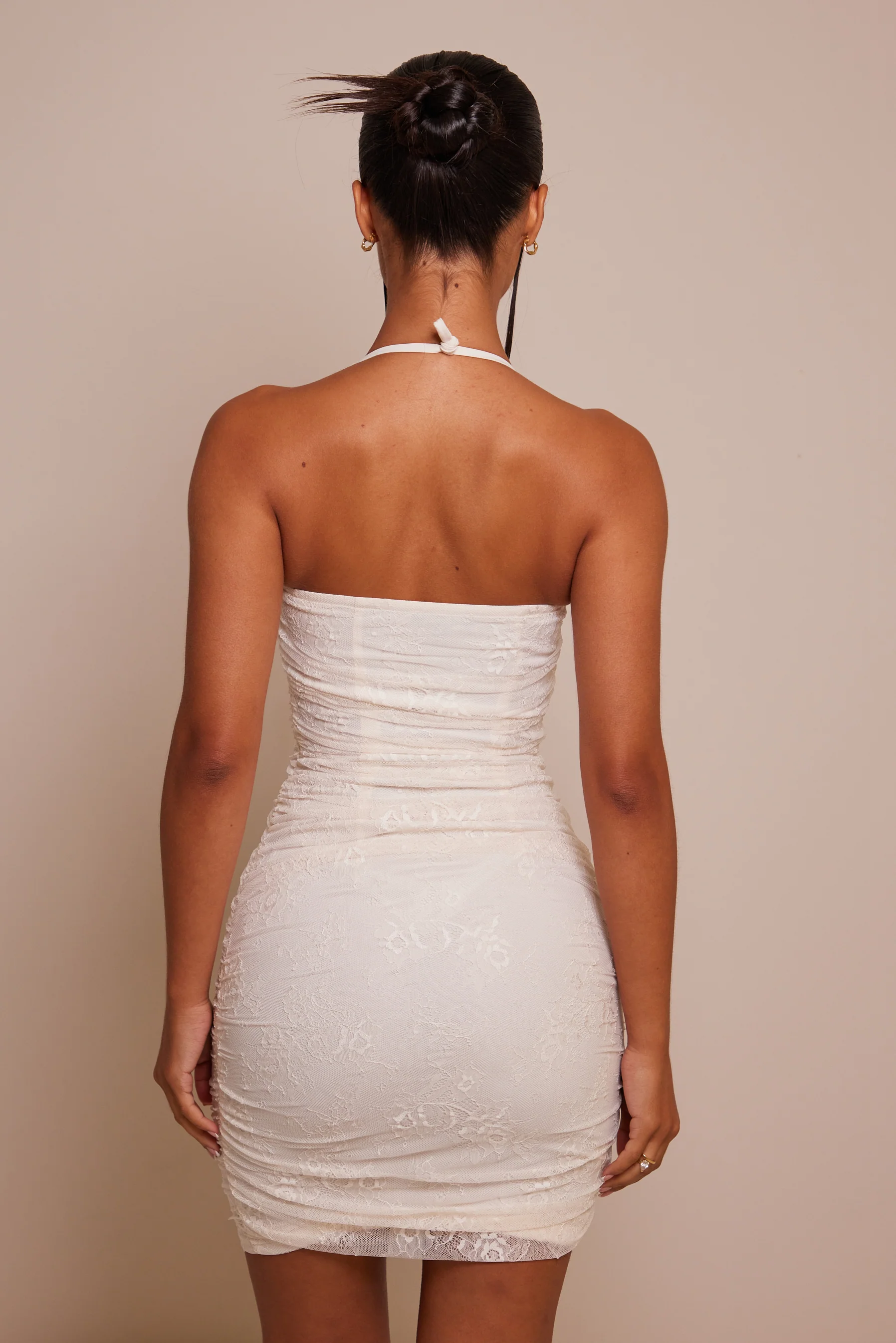 The Bandeau Lace Mini in White - Image 4