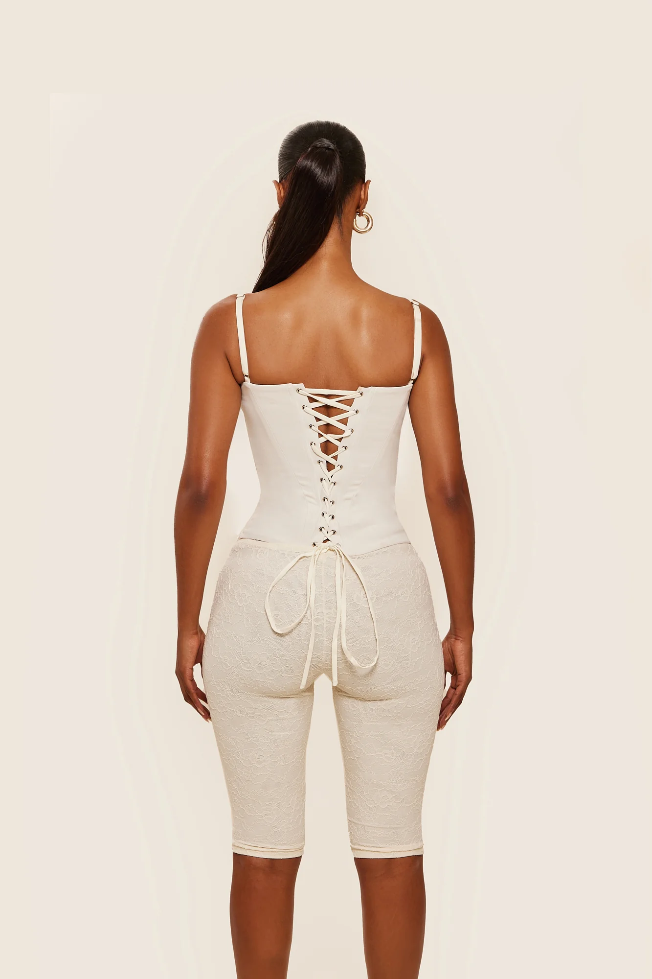 The Brielle Capri Bottoms in Off White - Image 14