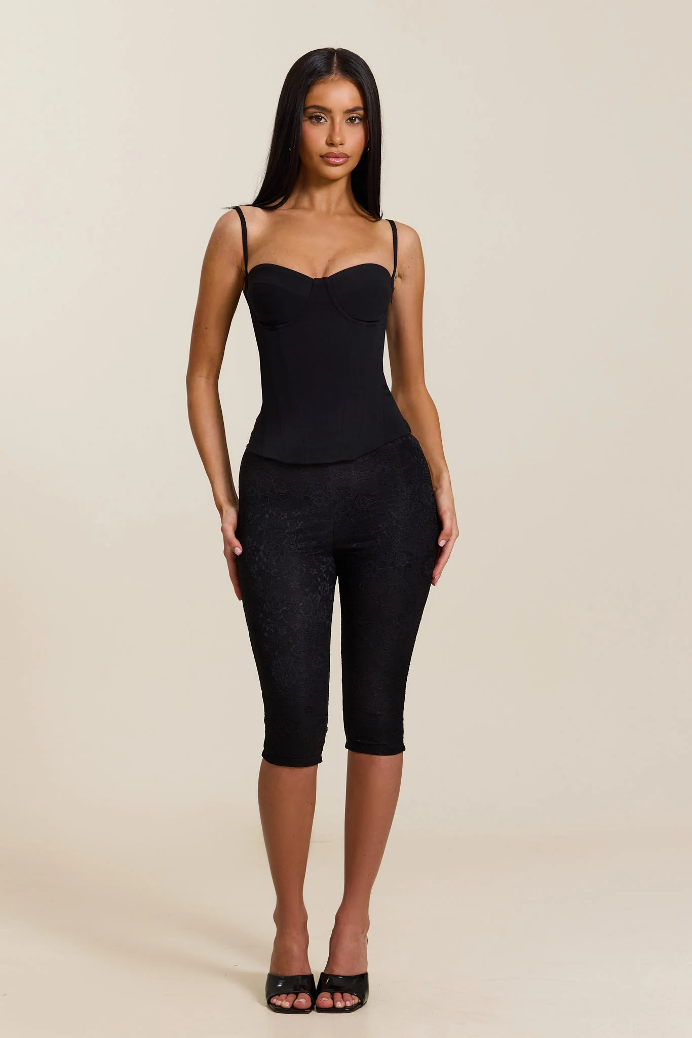 The Brielle Capri Bottoms in Black - Image 4