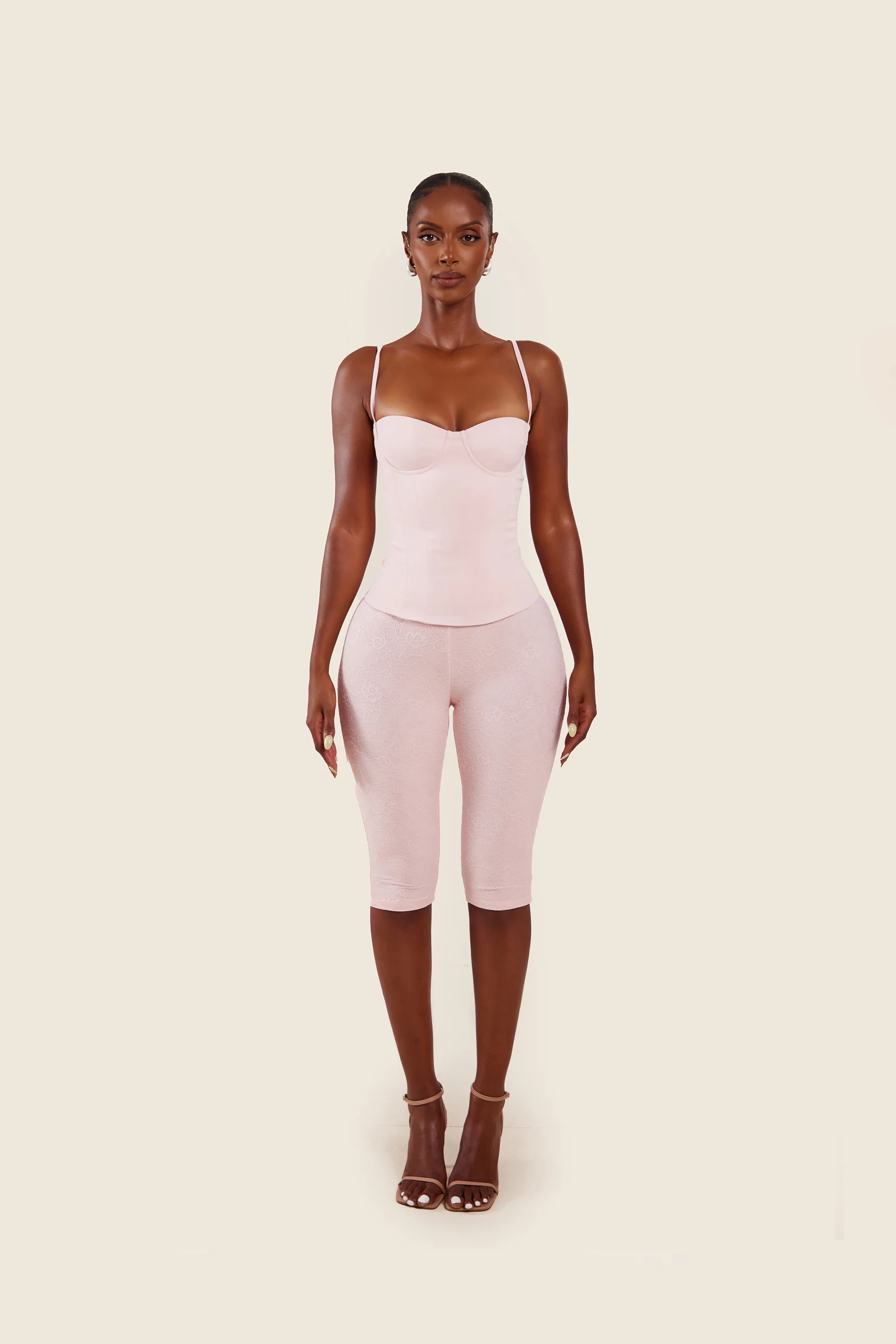 The Brielle Capri Bottoms in Baby Pink - Image 7