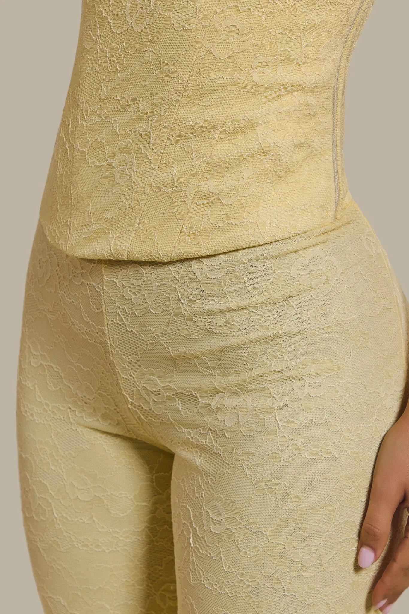 The Brielle Capri Leggings in Butter Yellow - Image 3