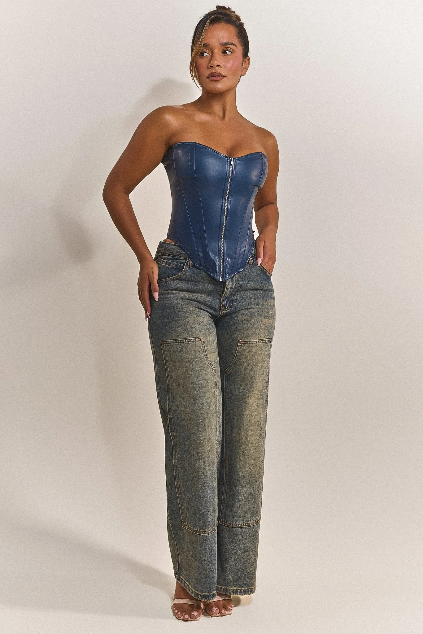The Cinch Corset in Navy - Image 6