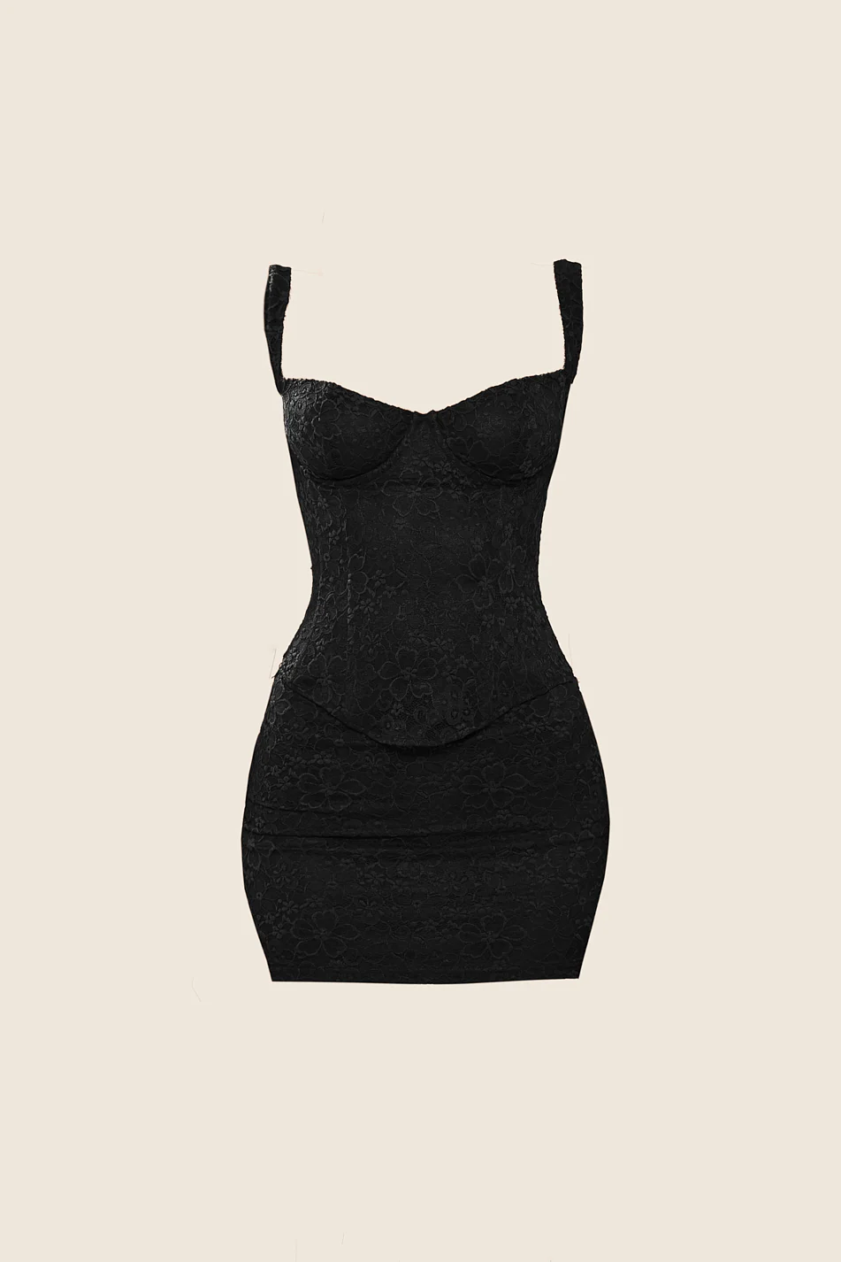 The Cinched Lace Corset in Black - Image 15