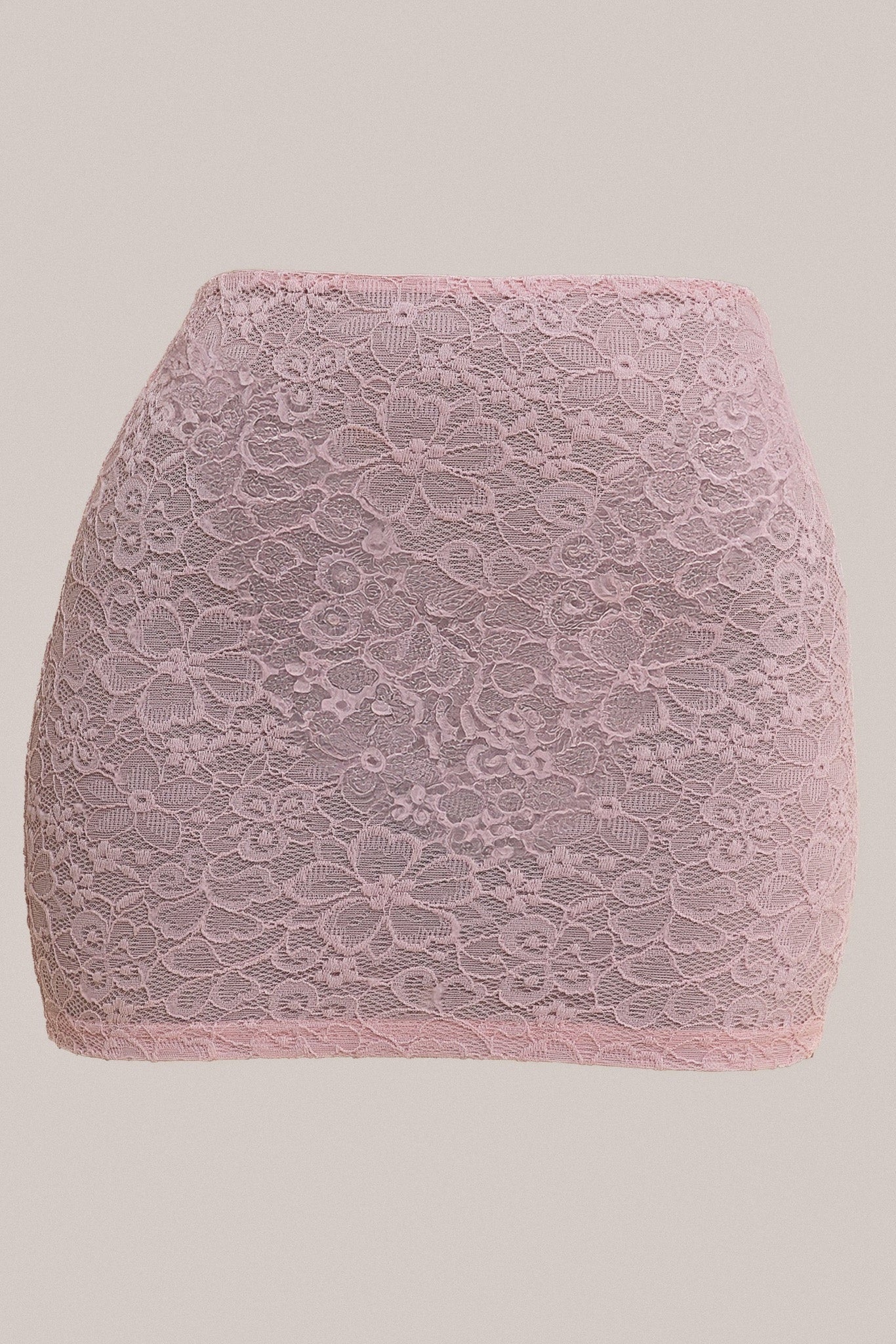 The Cinched Lace Corset Mini Set in Baby Pink - Image 14