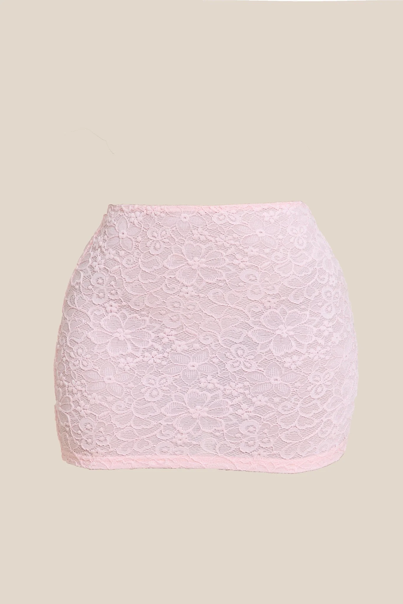 The Cinched Lace Corset Mini Set in Baby Pink - Image 8