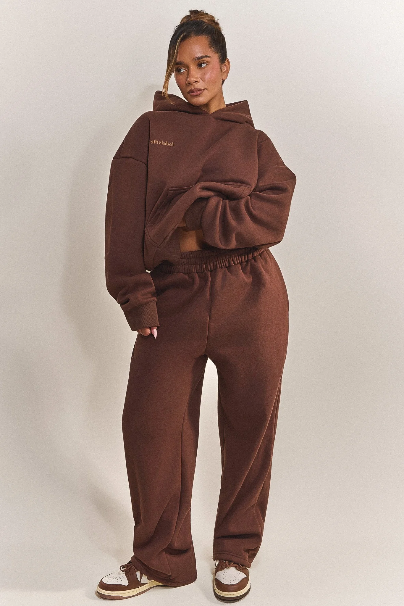 The Classics Cuffed Joggers in Brown - Image 4
