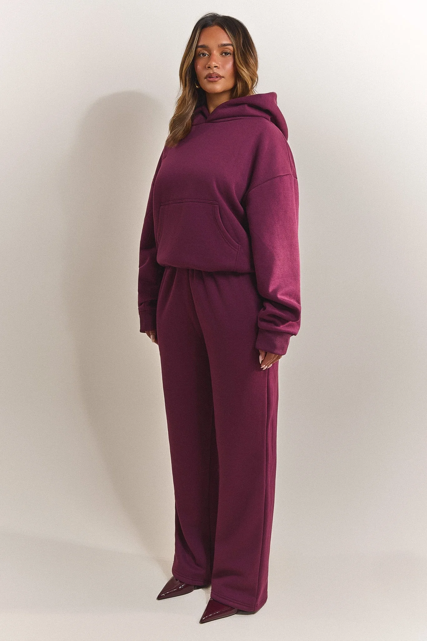 The Classics Hoodie in Plum - Image 2