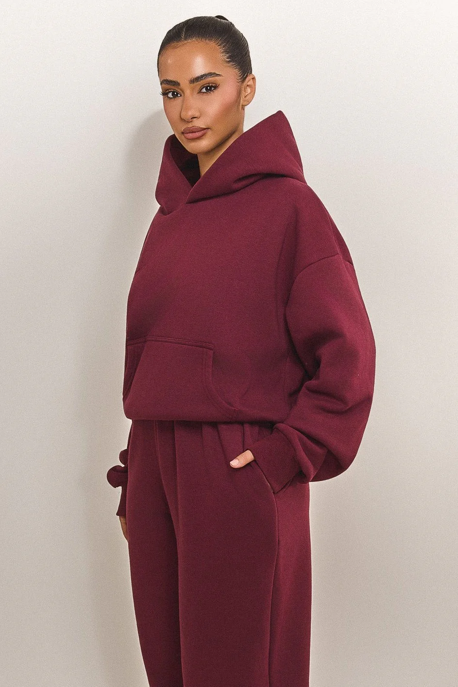 The Classics Hoodie in Wine - Image 2