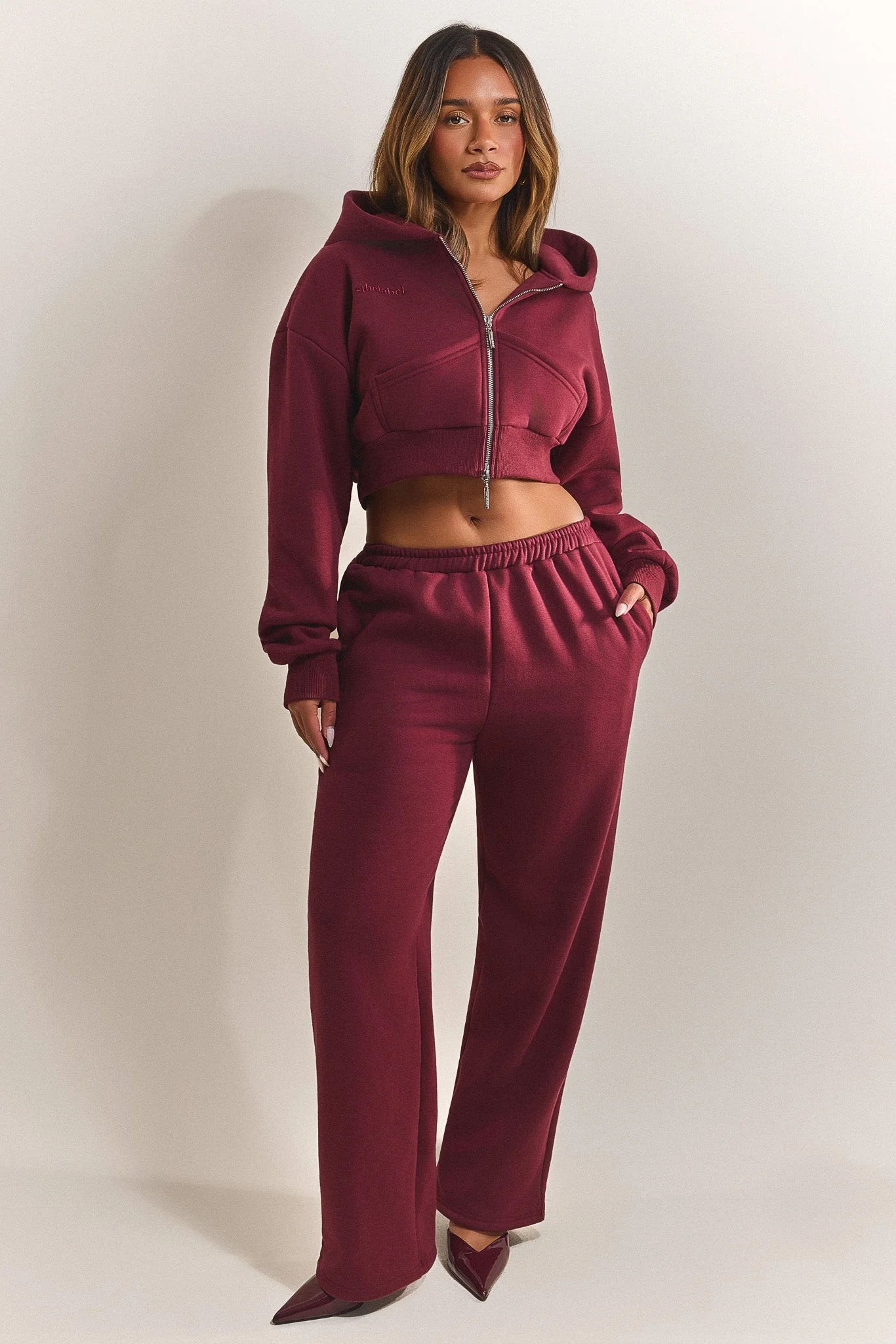 The Classics Joggers in Wine - Image 3