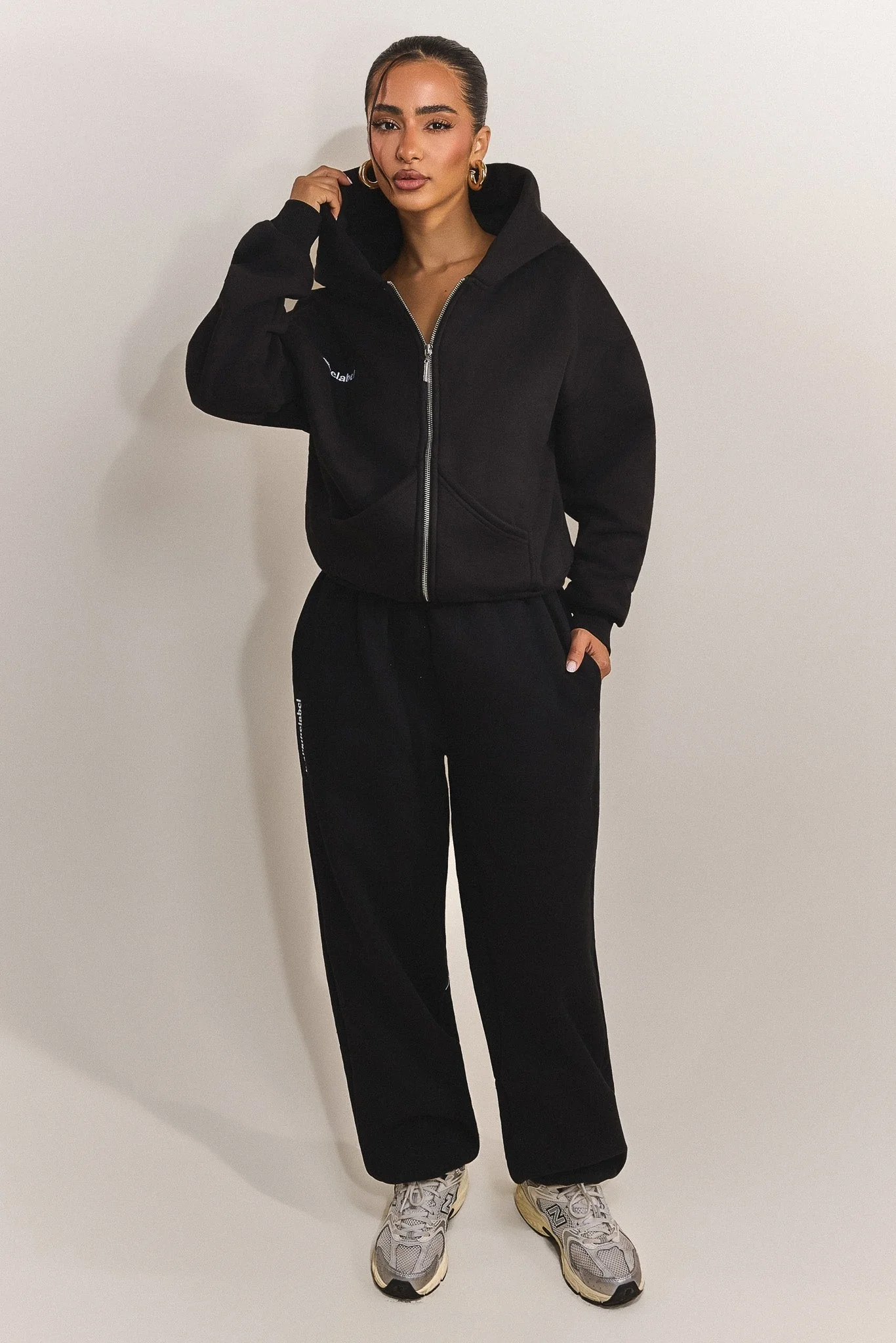 The Classics Longline Zip Jacket in Black