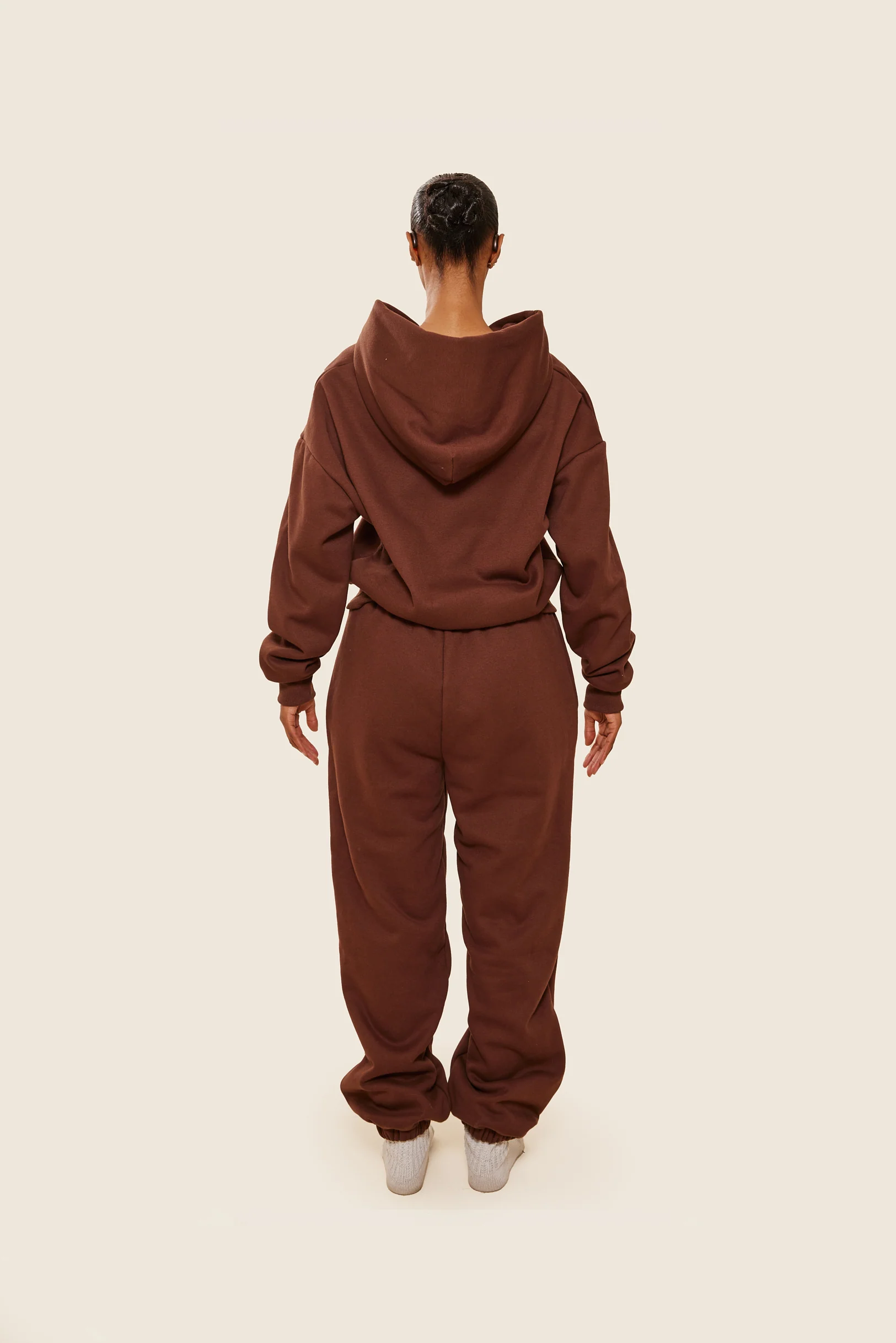 The Classics Longline Zip Jacket in Brown - Image 11
