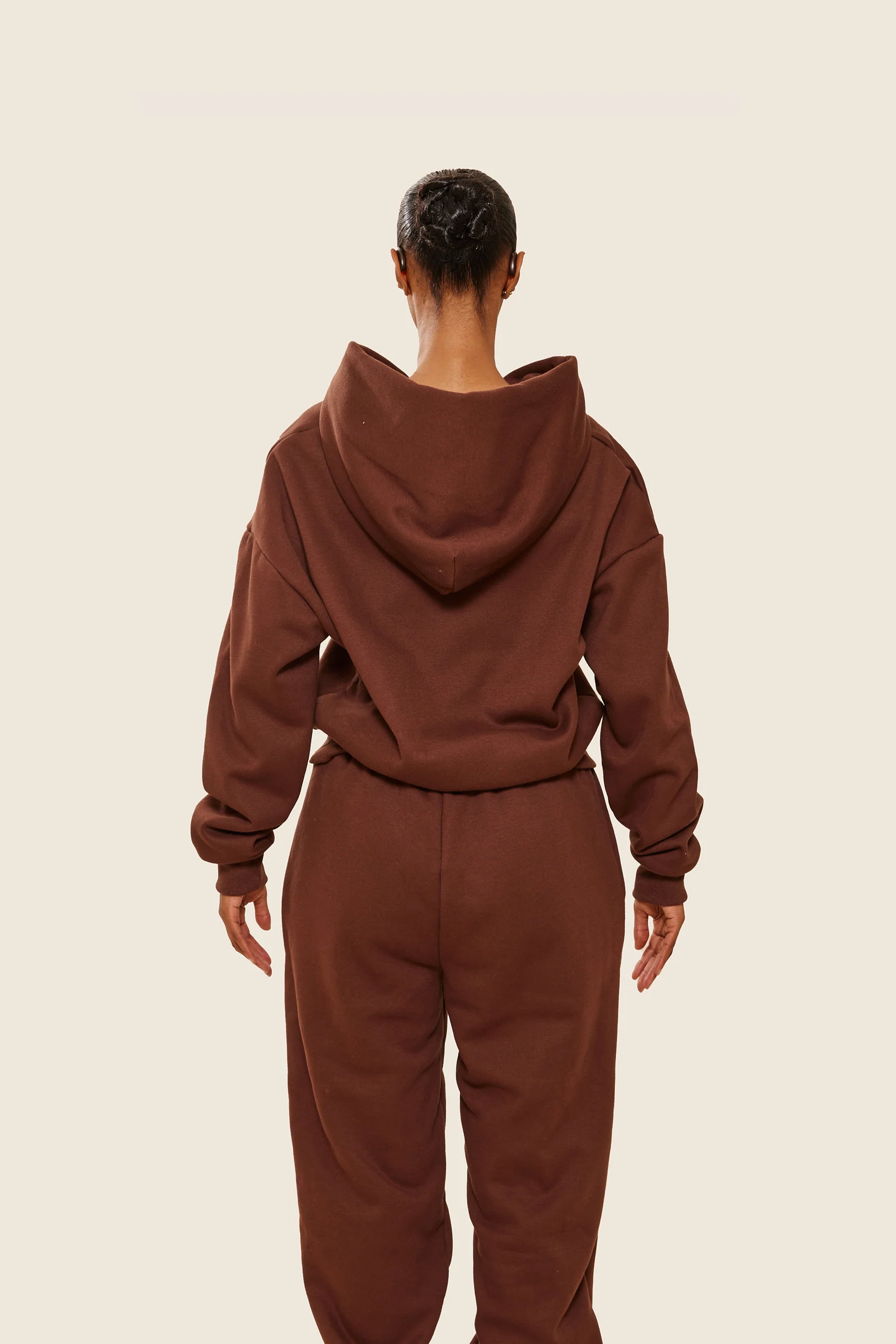 The Classics Longline Zip Jacket in Brown - Image 12