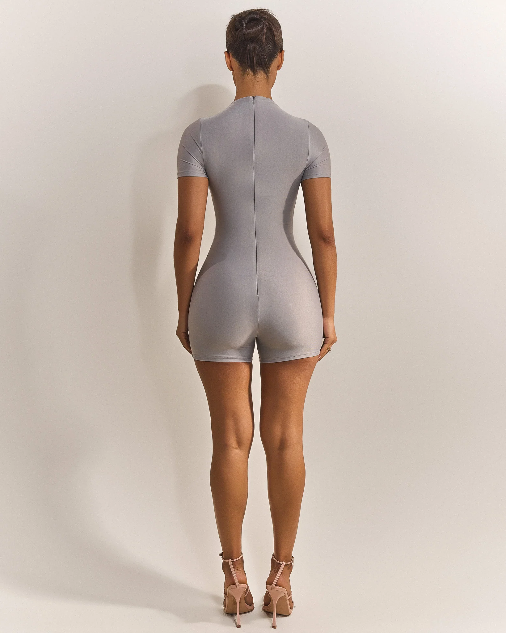 The Cut Out Playsuit in Grey - Image 3