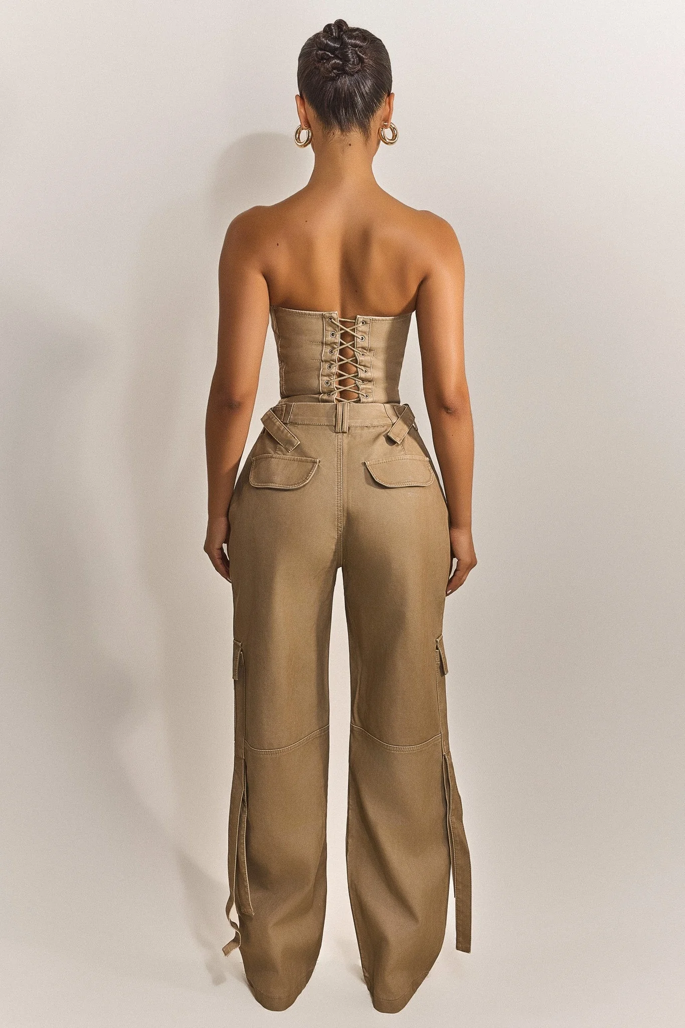 The Zeda Corset in Light Brown Wash - Image 6
