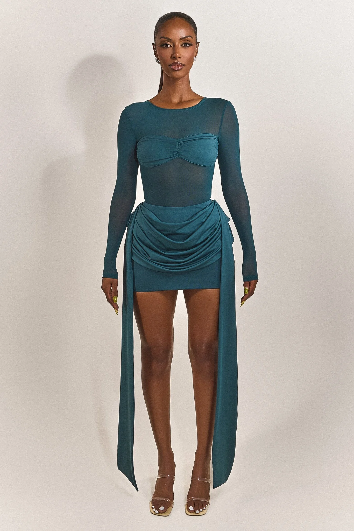 The Yara Skirt in Teal - Image 6