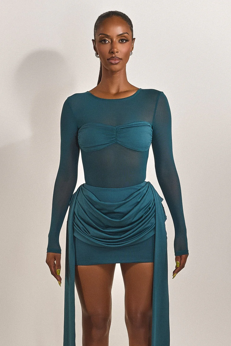 The Yara Bodysuit in Teal - Image 13