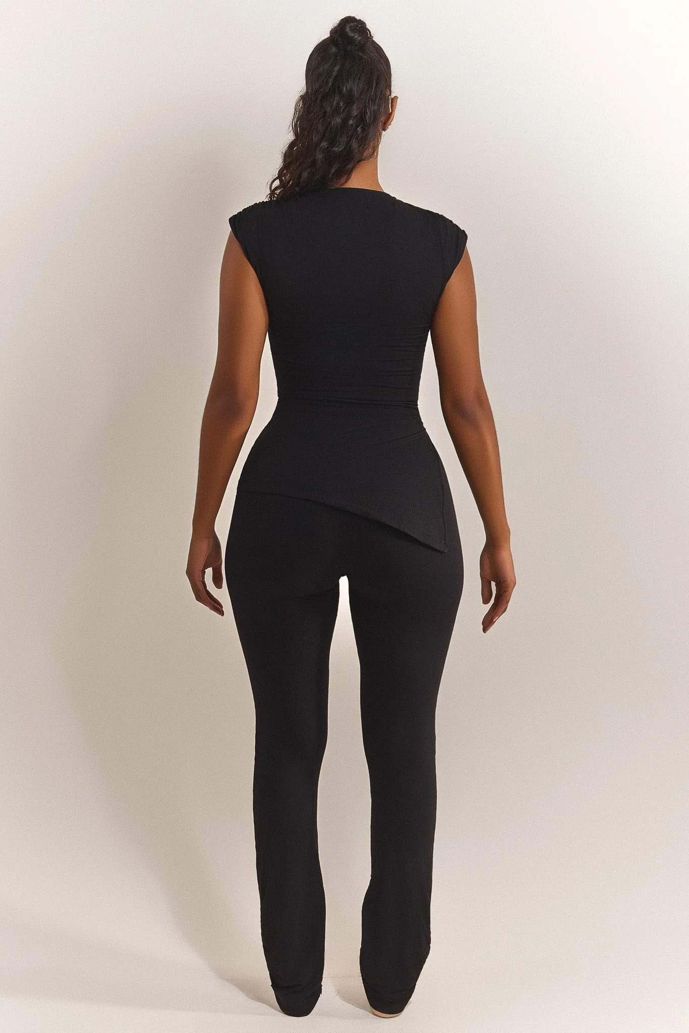 The Drape Ruche Top in Black - Image 4