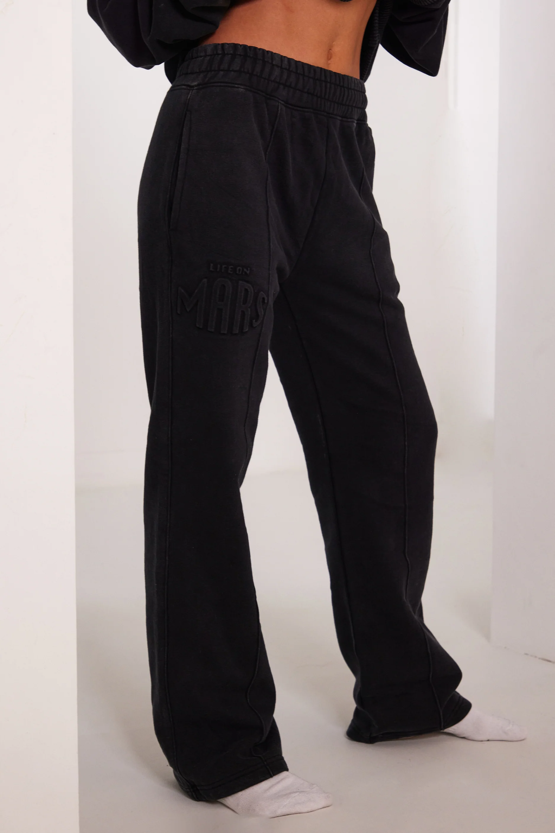 The Embossed Joggers in Charcoal - Image 3
