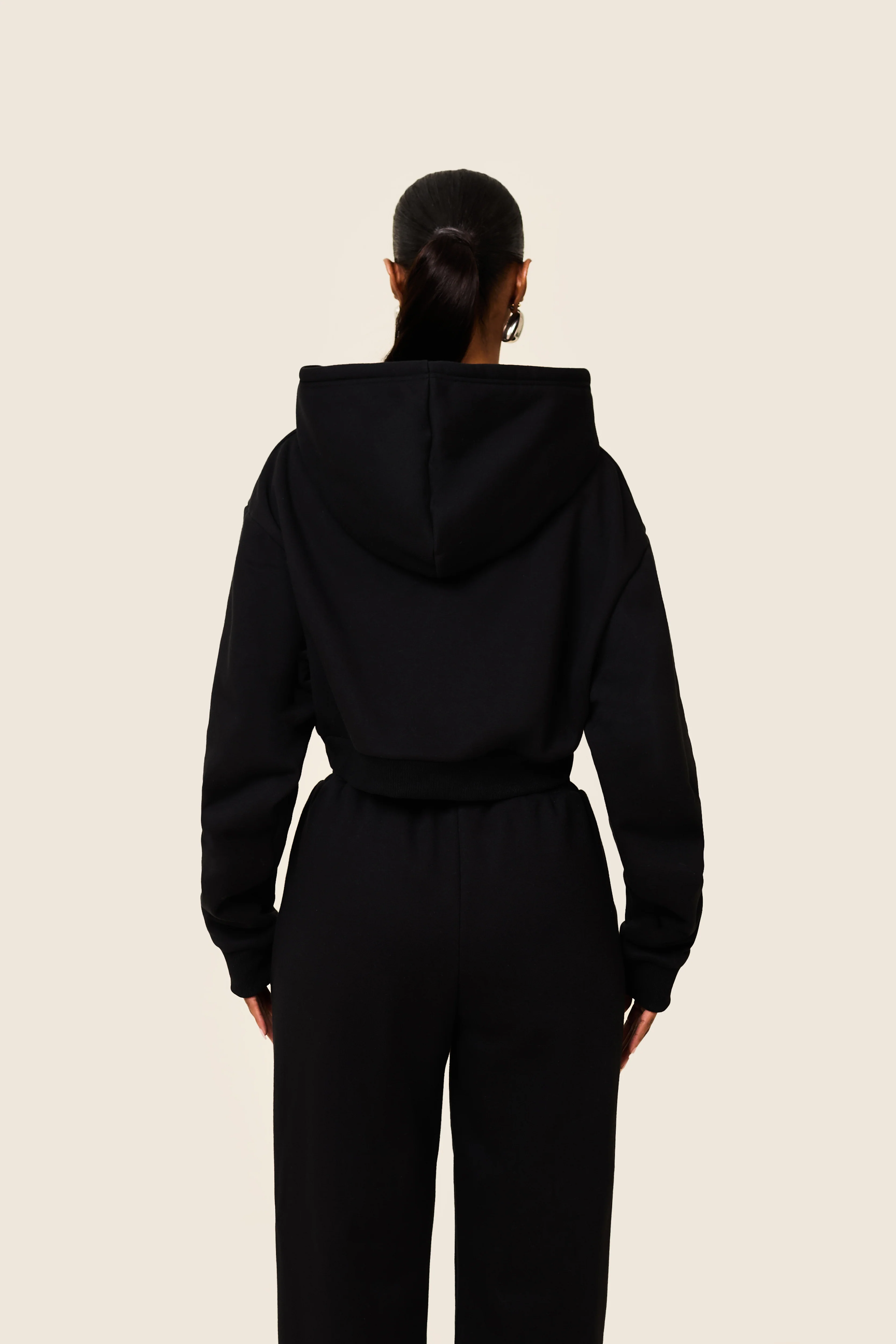 The Essentials Cropped Jacket in Black - Image 5