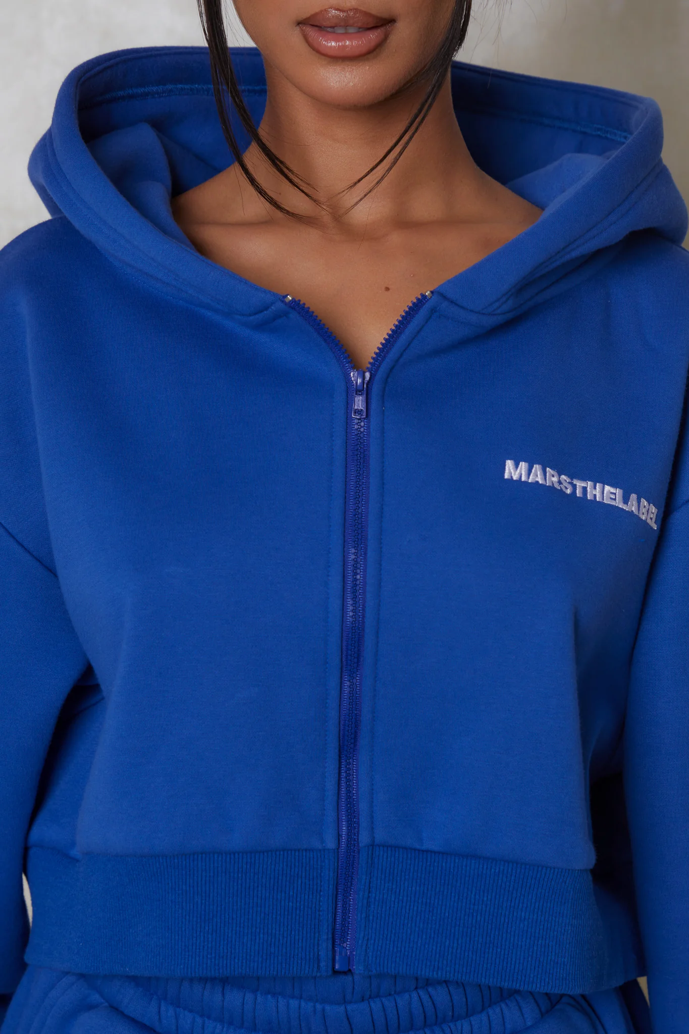 The Essentials Cropped Jacket - Cobalt - Image 2