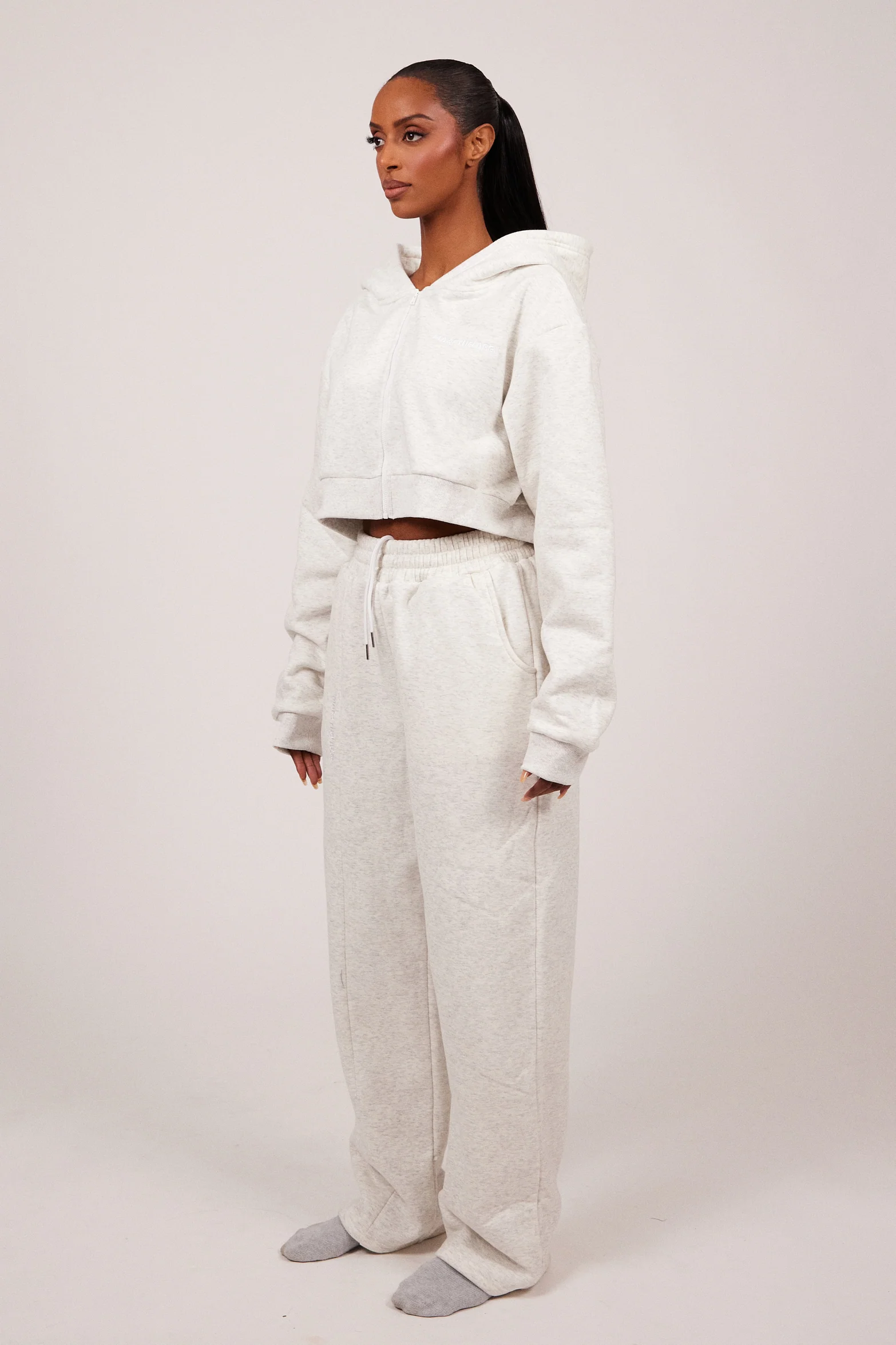 The Essentials Joggers in Marl Grey - Image 7