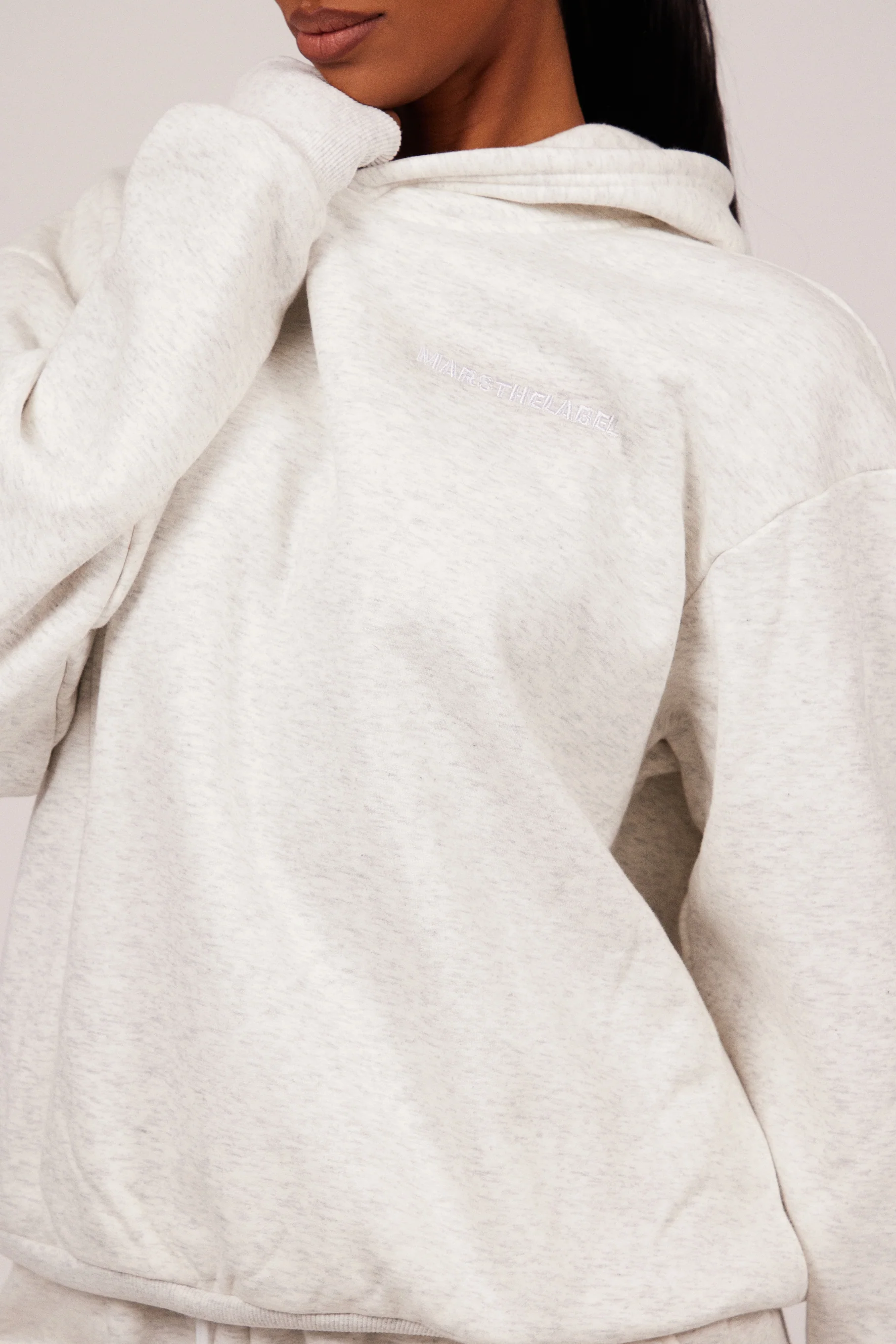 The Essentials Hoodie in Marl Grey - Image 10