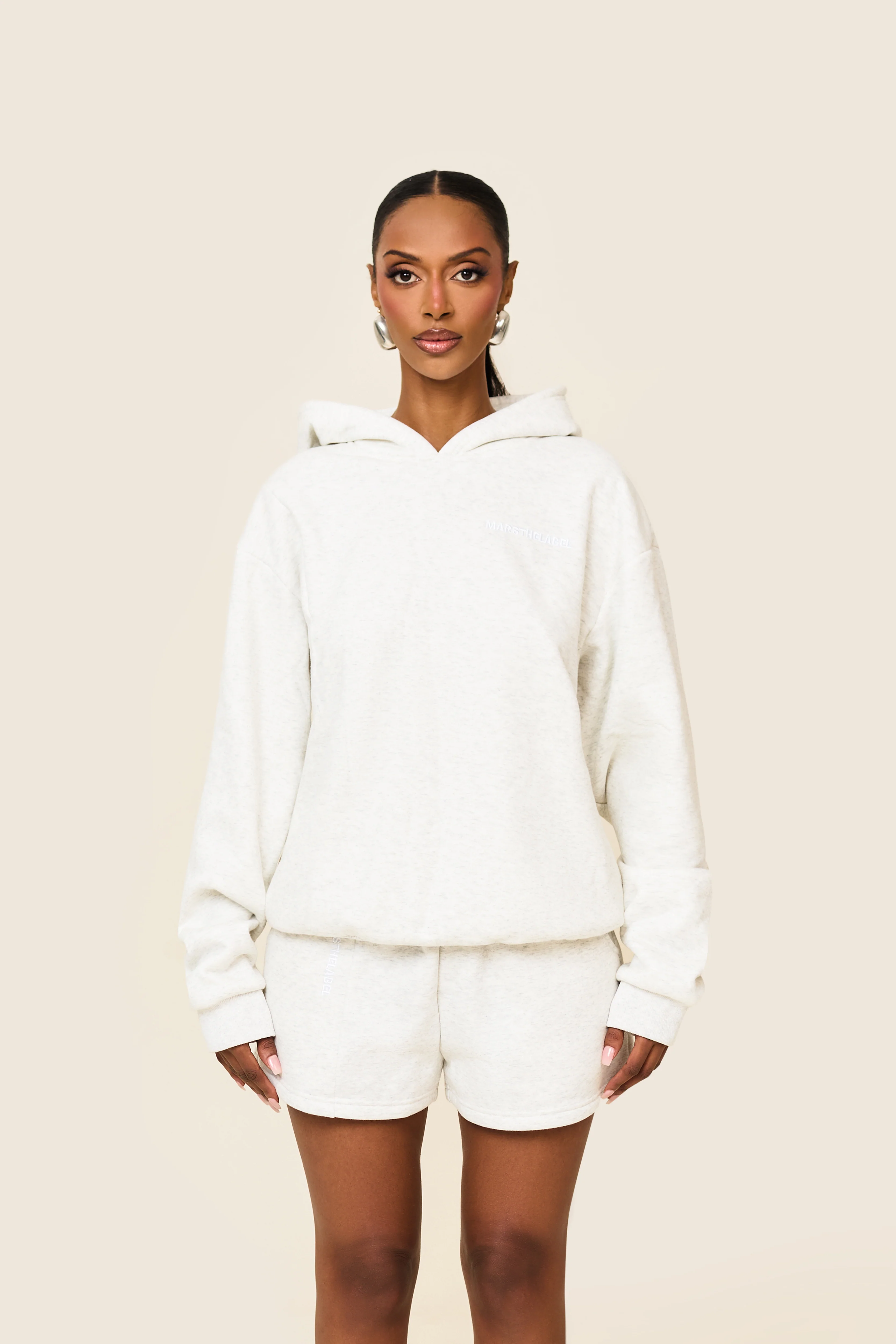 The Essentials Hoodie in Marl Grey - Image 3