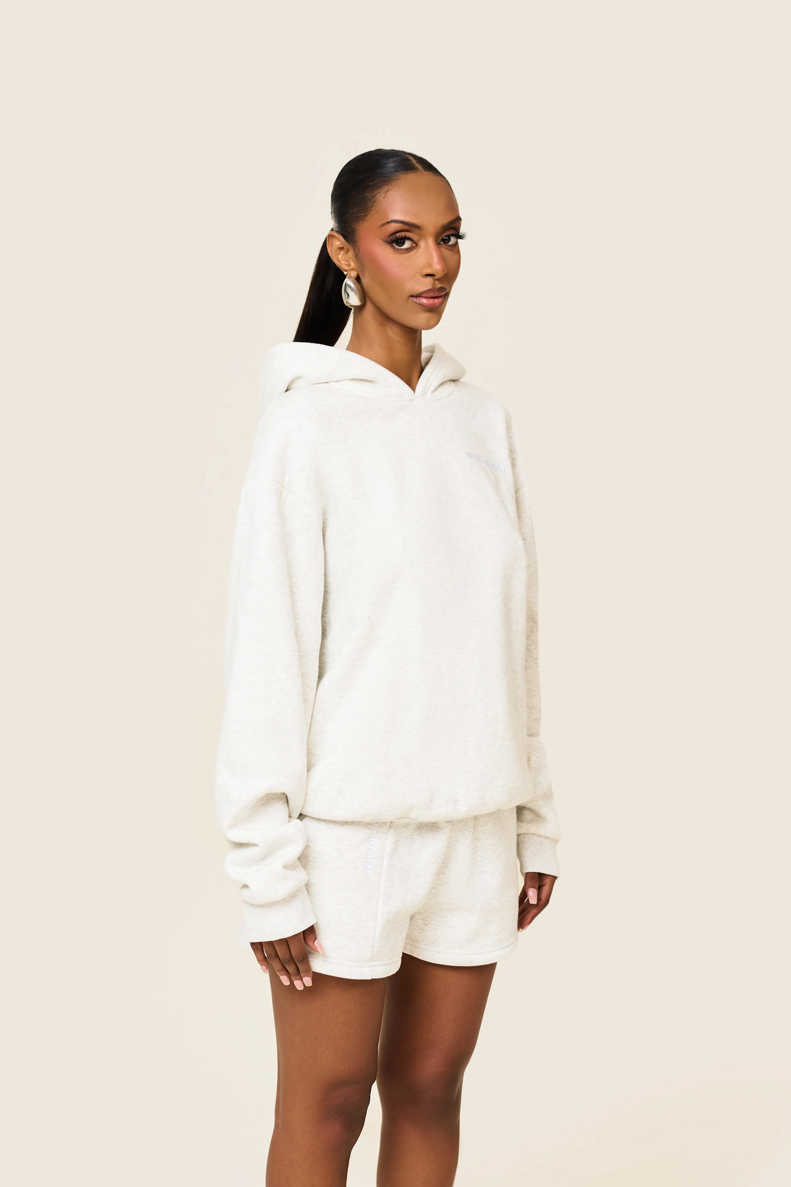 The Essentials Hoodie in Marl Grey - Image 6