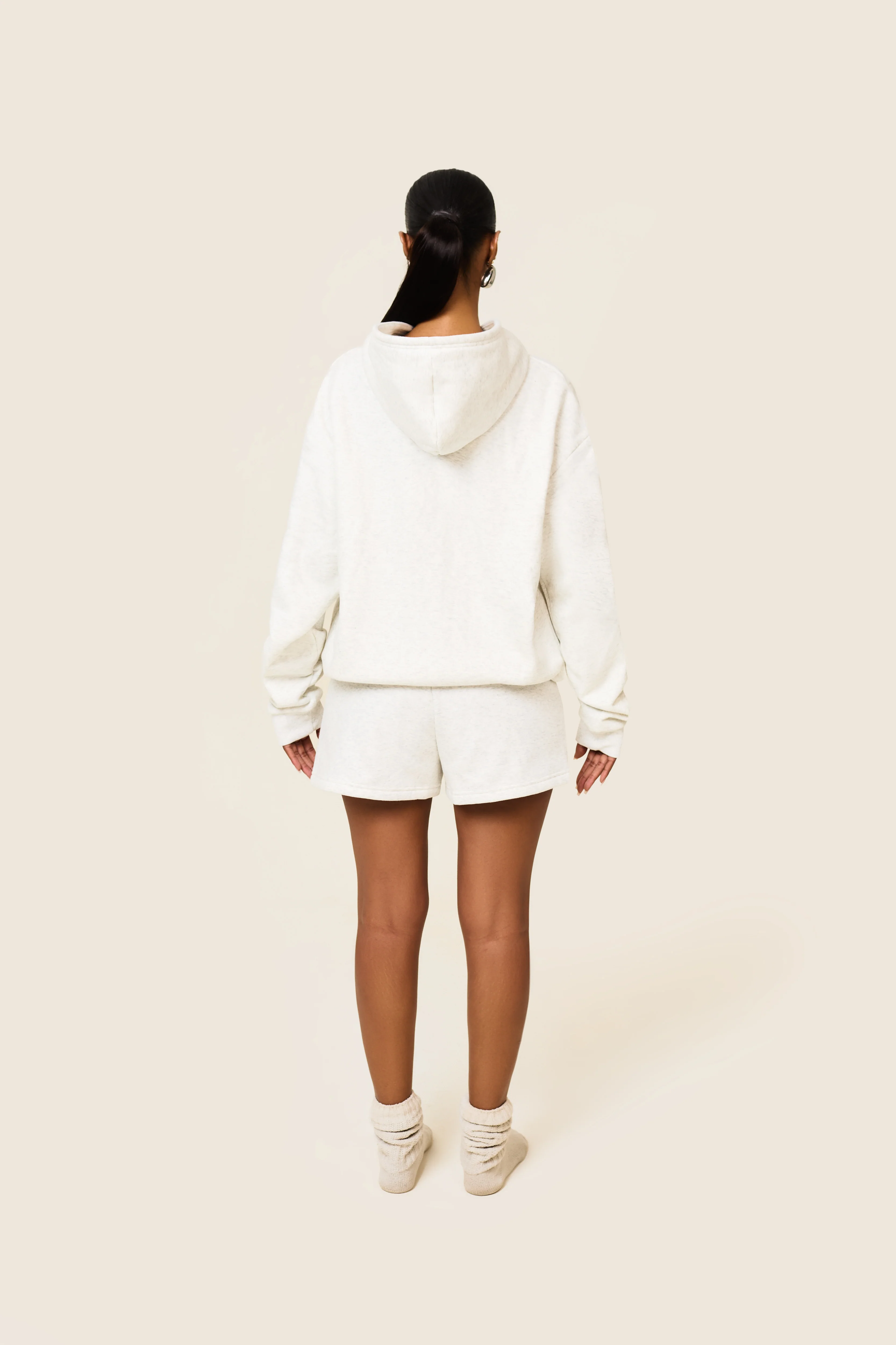 The Essentials Hoodie in Marl Grey - Image 8
