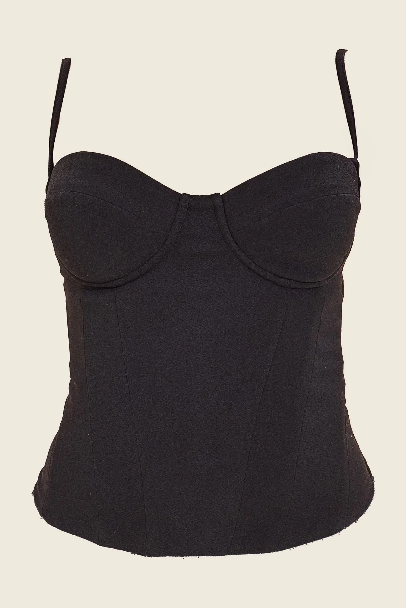 The Everly Lace Up Corset Top in Black - Image 17