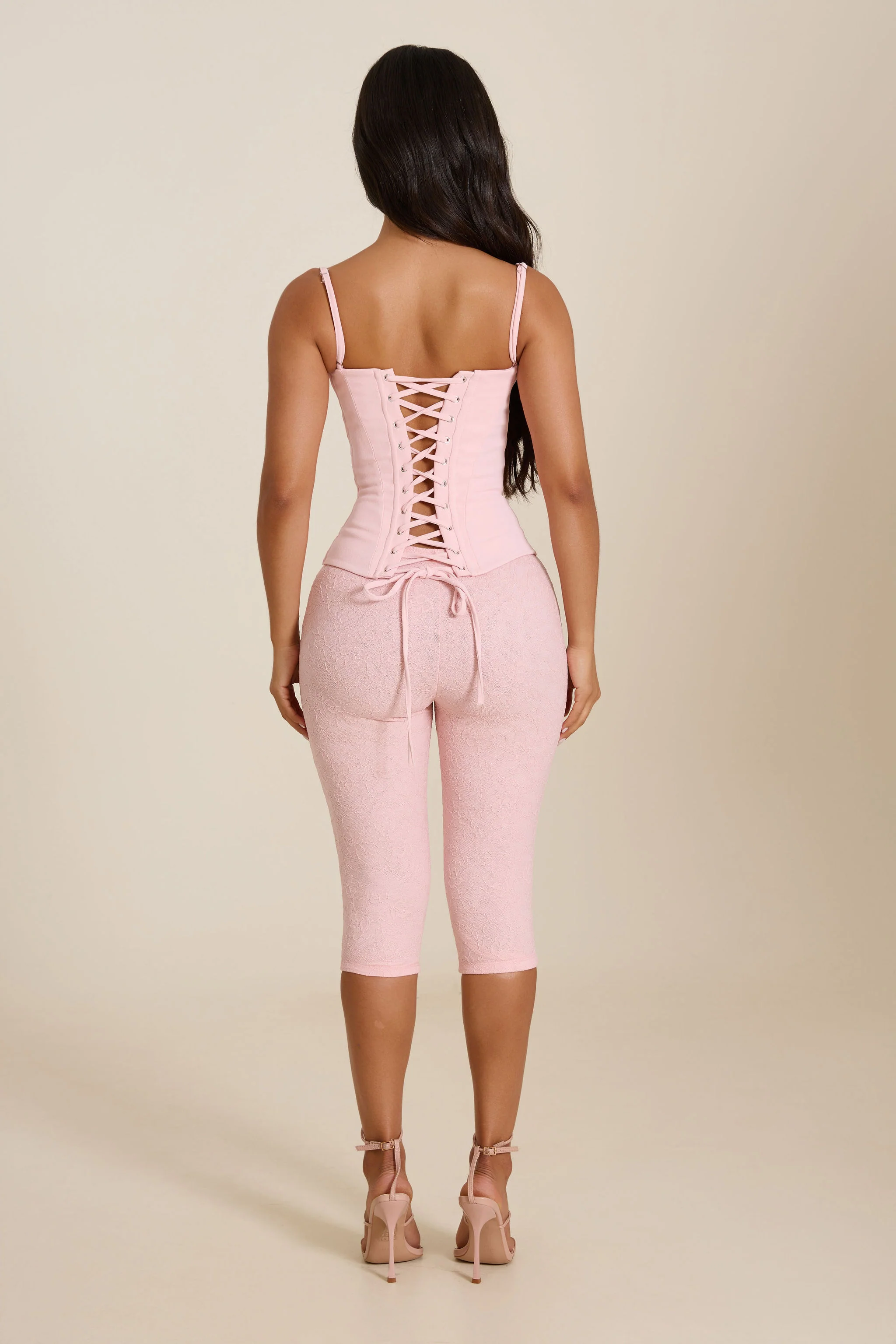 The Brielle Capri Bottoms in Baby Pink - Image 6
