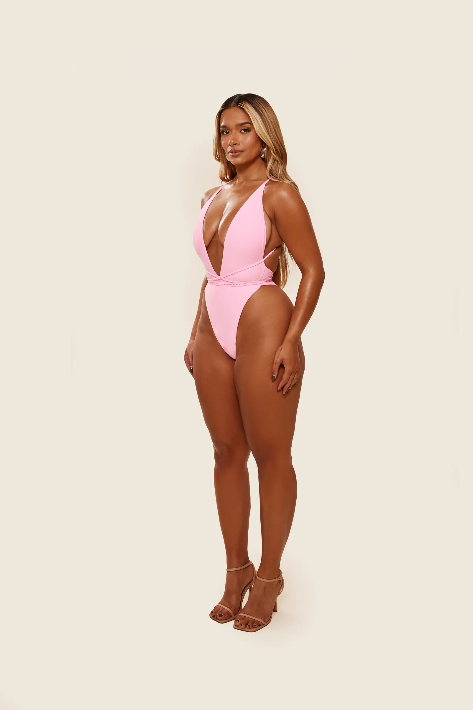 The Fishtail Swim in Baby Pink - Image 4