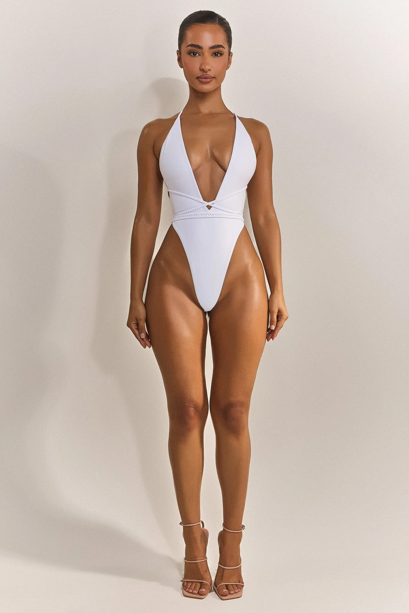The Fishtail Swim in White