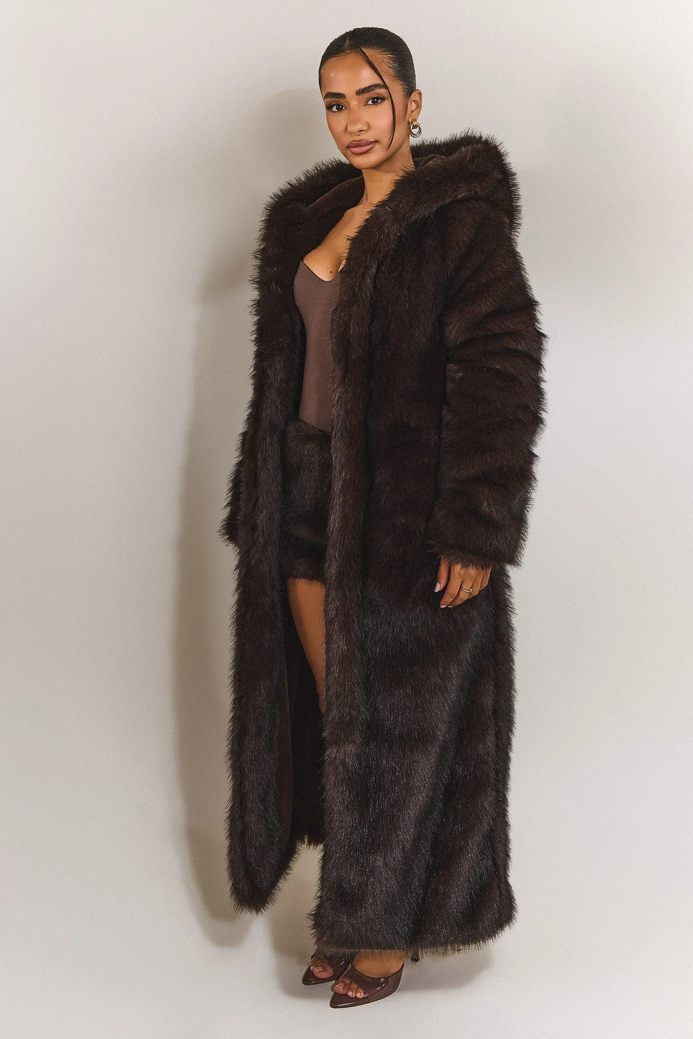 The Maple Maxi Coat in Brown - Image 6