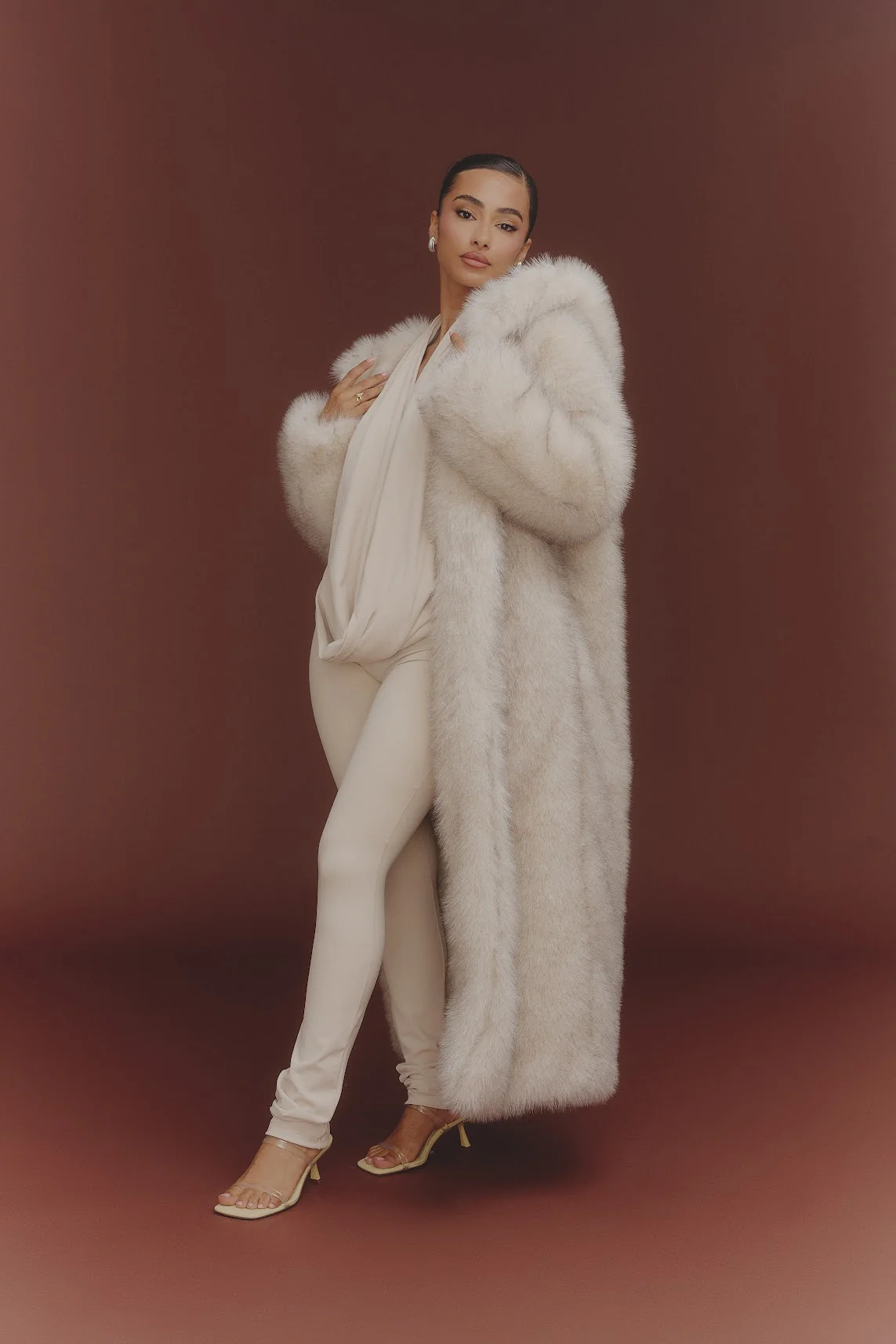 The Maple Maxi Coat in Cream - Image 4
