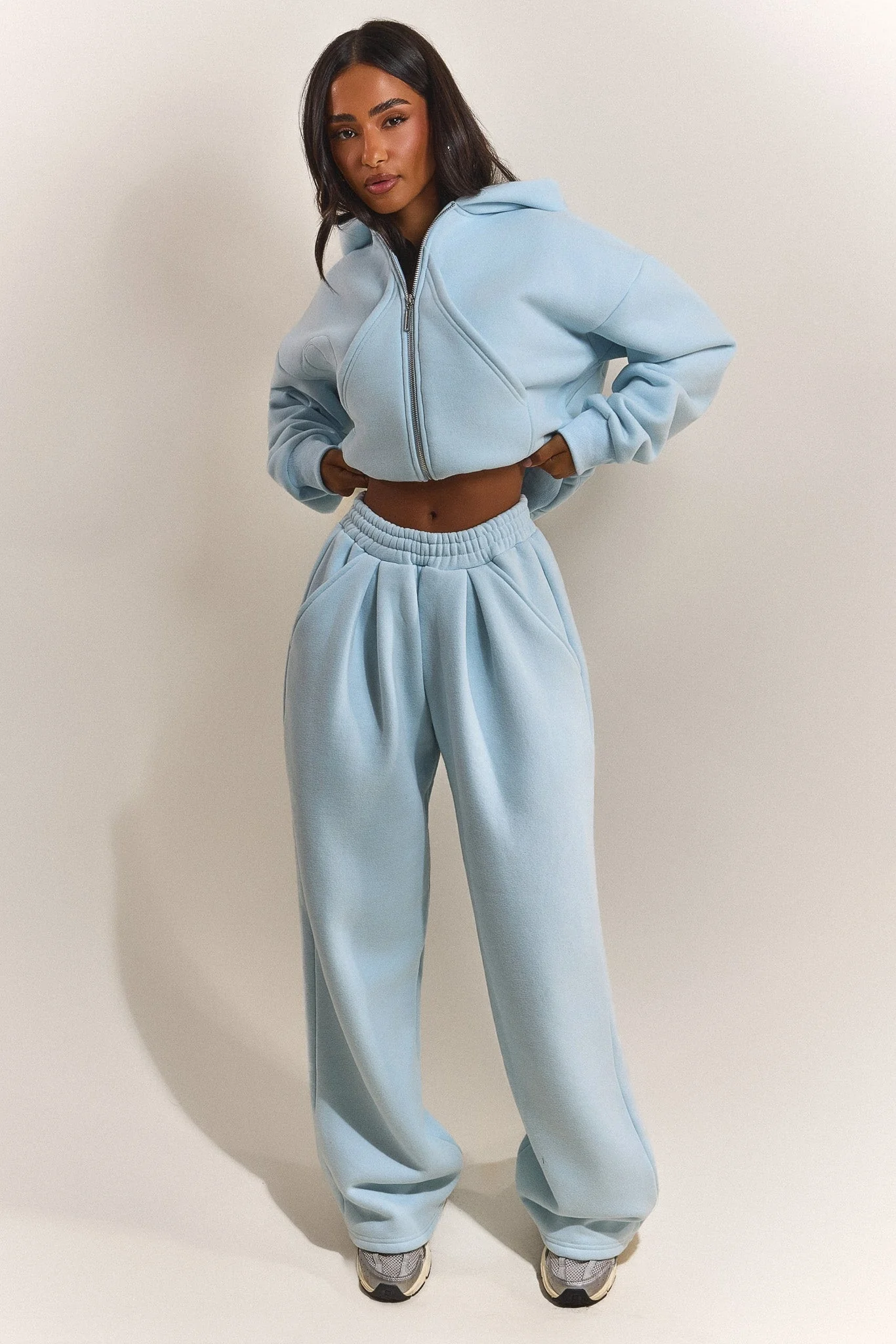 The Graphic Mars Wide Leg Joggers in Baby Blue - Image 5