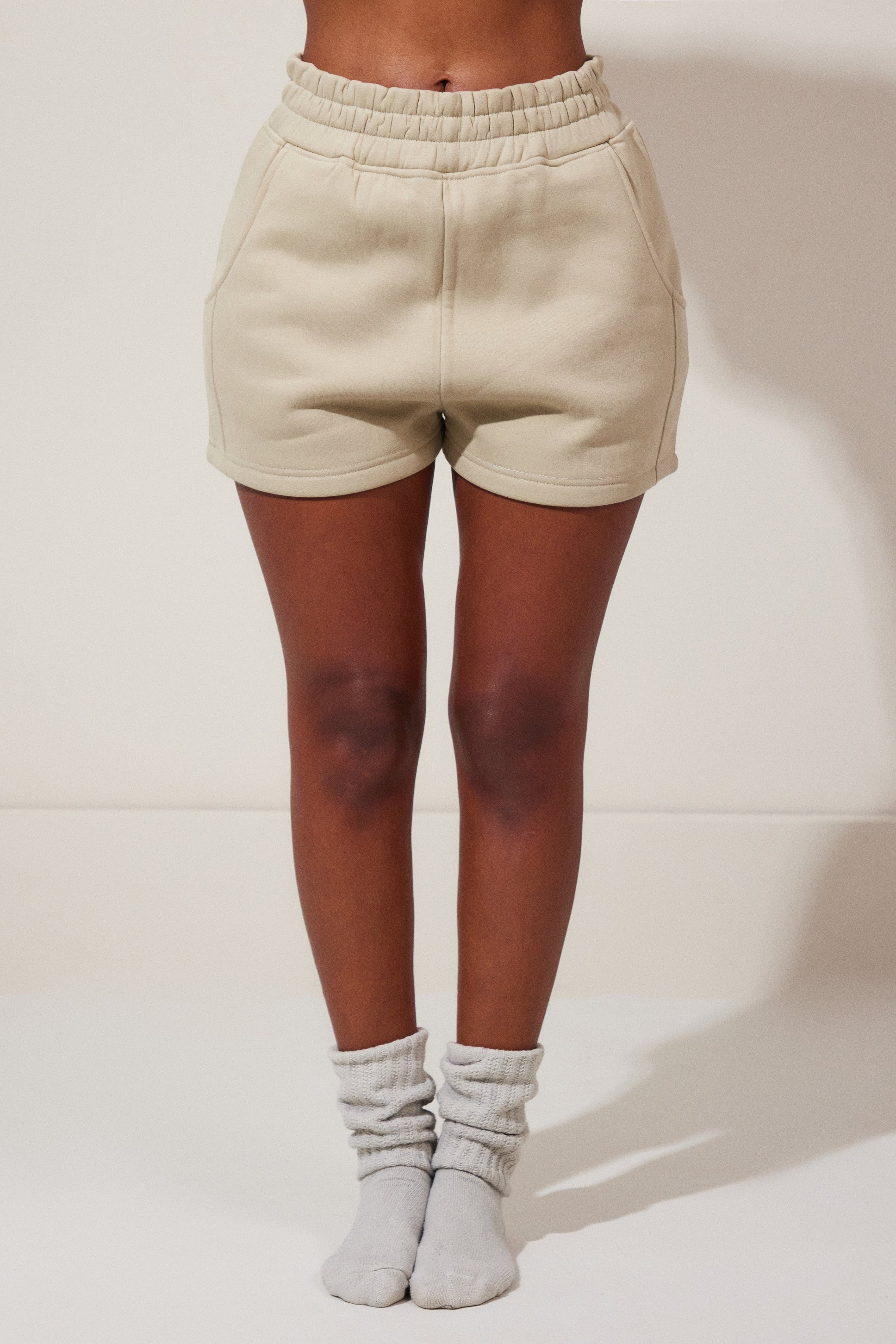 The Graphic Varsity Shorts in Stone - Image 2