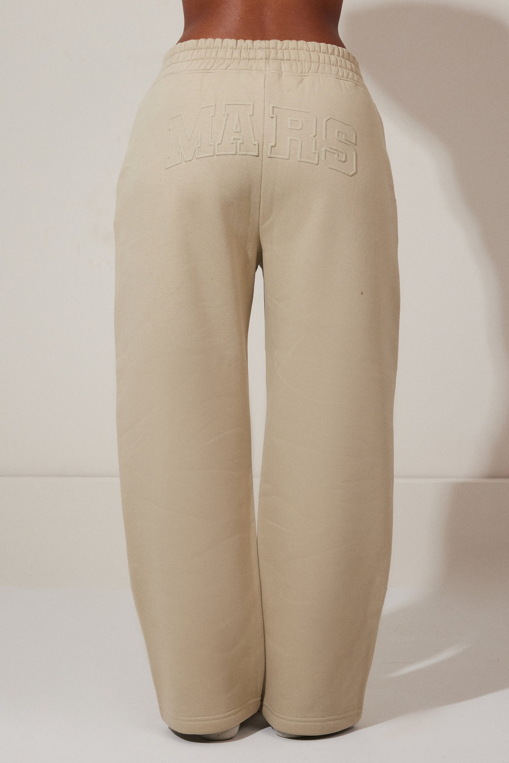 The Graphic Varsity Straight Leg Joggers in Stone - Image 2