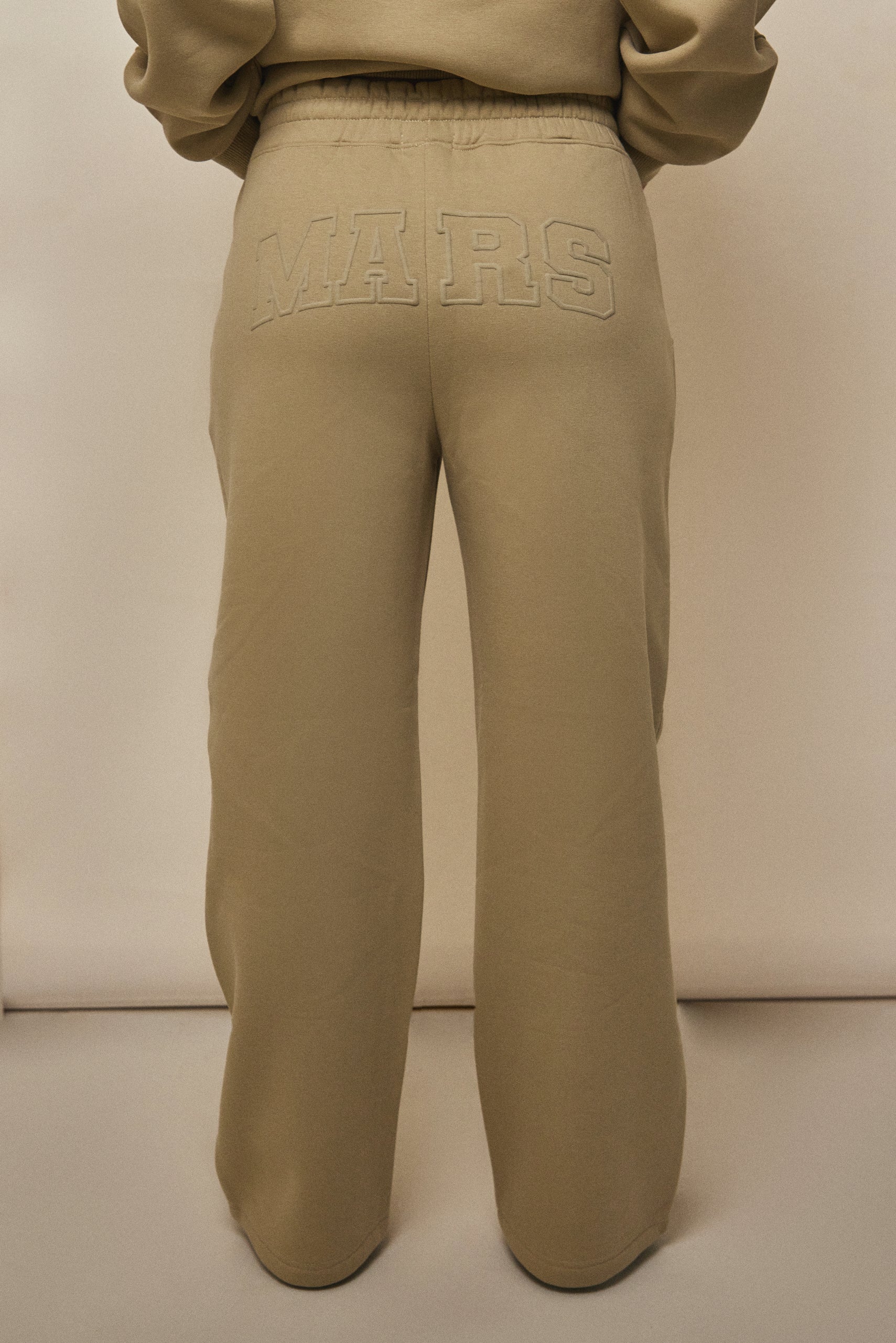 The Graphic Varsity Straight Leg Joggers in Stone - Image 9