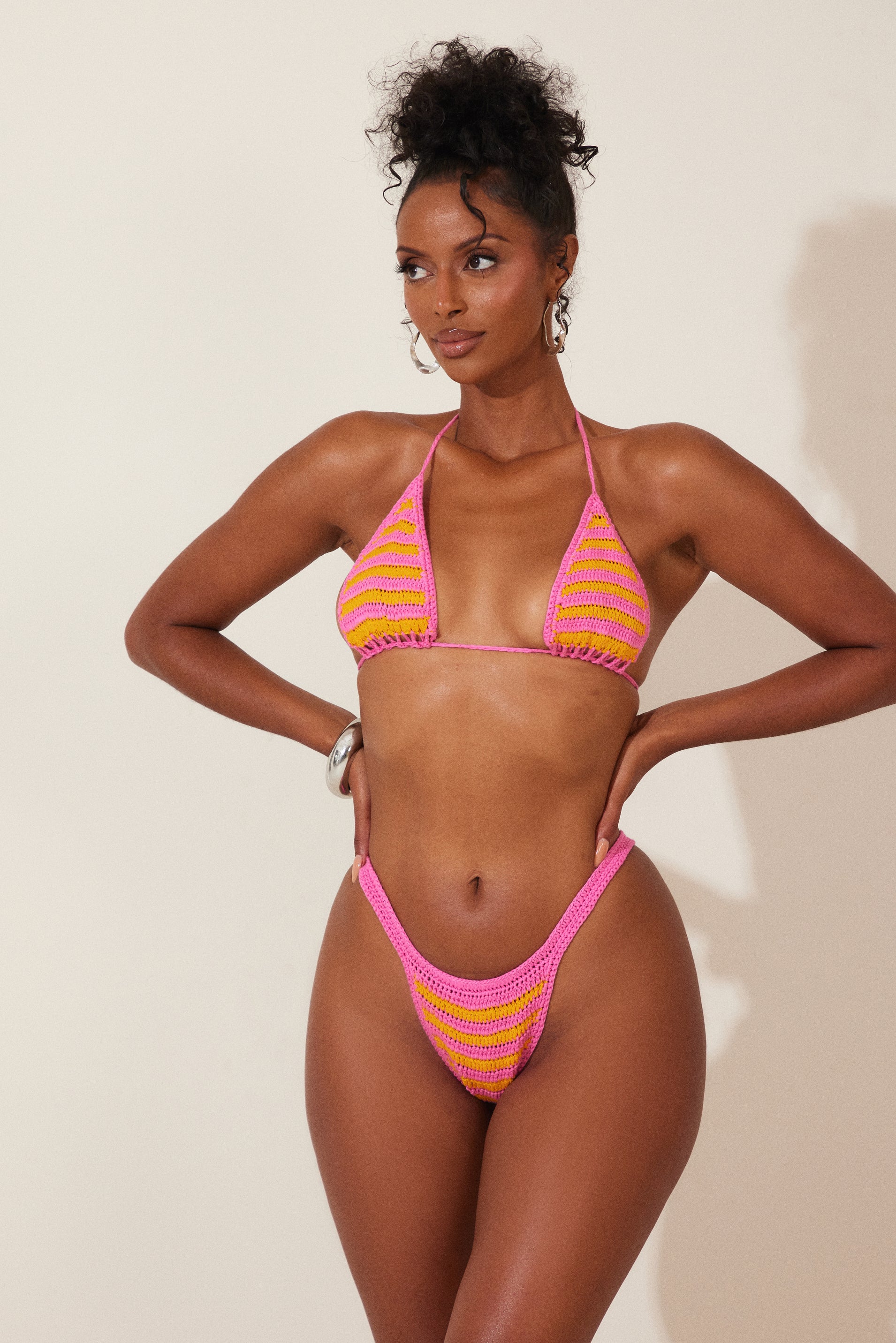 The Guerda Shorts in Pink and Orange - Image 11