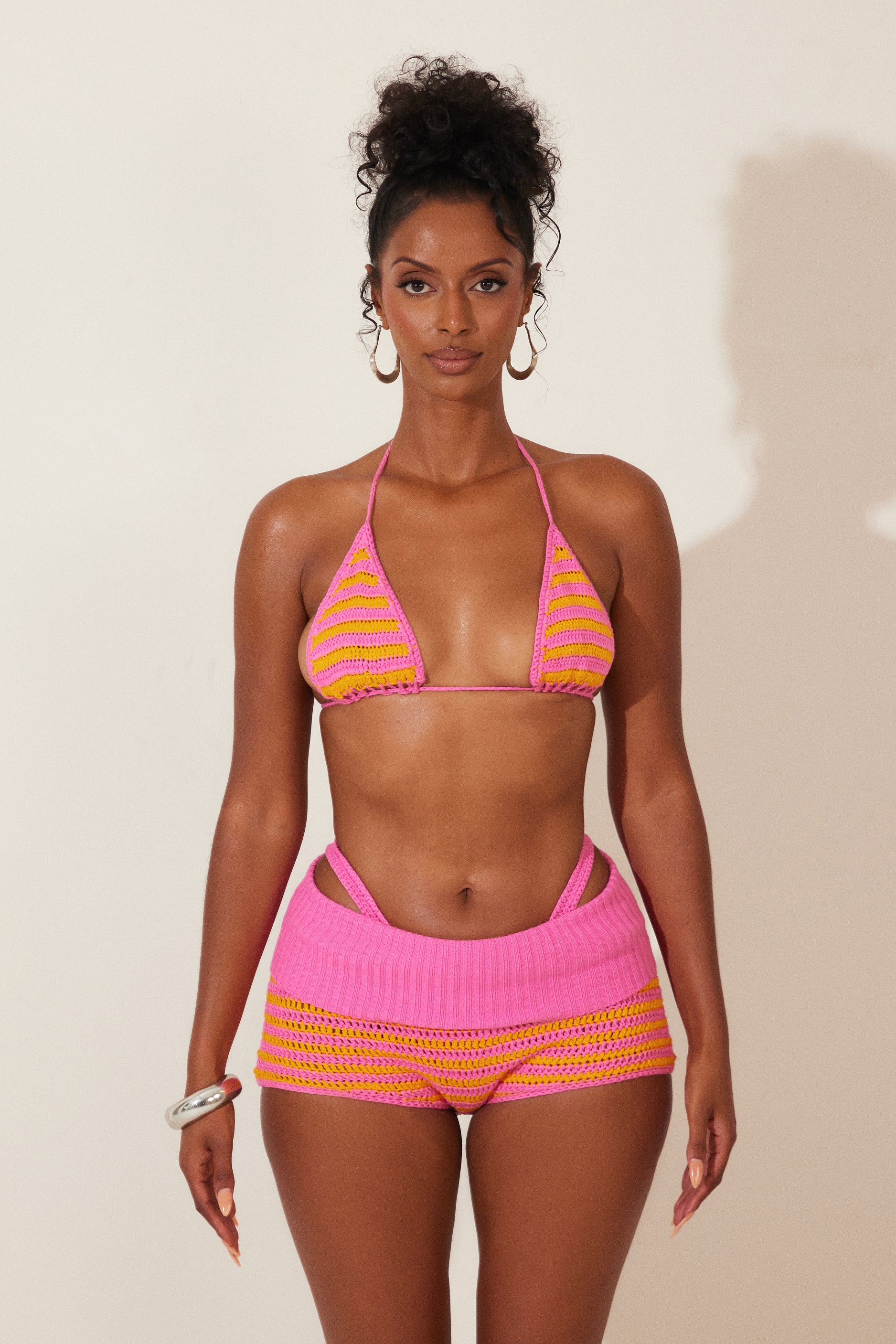 The Guerda Shorts in Pink and Orange - Image 14